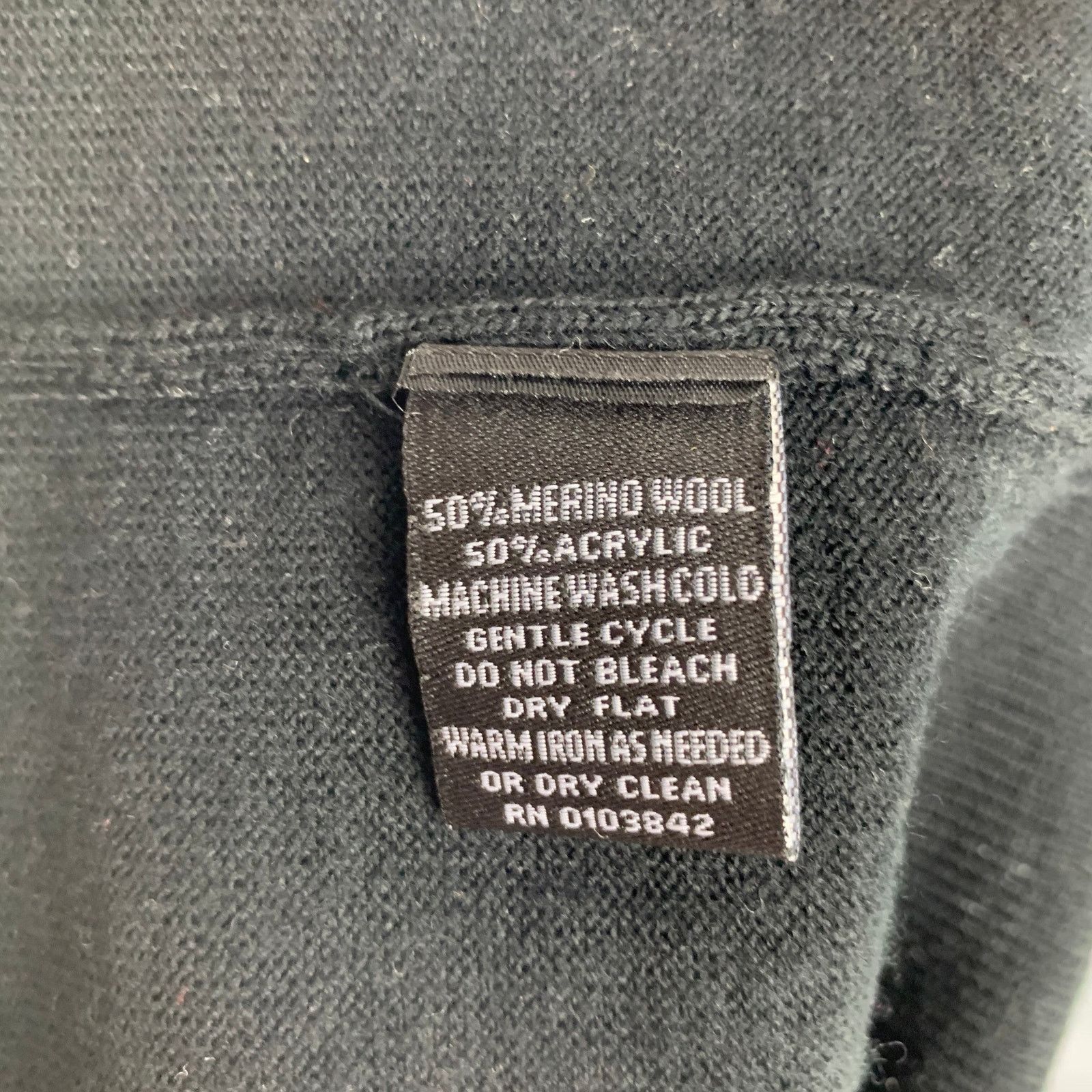 Neiman Marcus NEIMAN MARCUS Black Merino Wool Blend Zip Up Vest (Indoor) Size US L / EU 52-54 / 3 - 6 Thumbnail