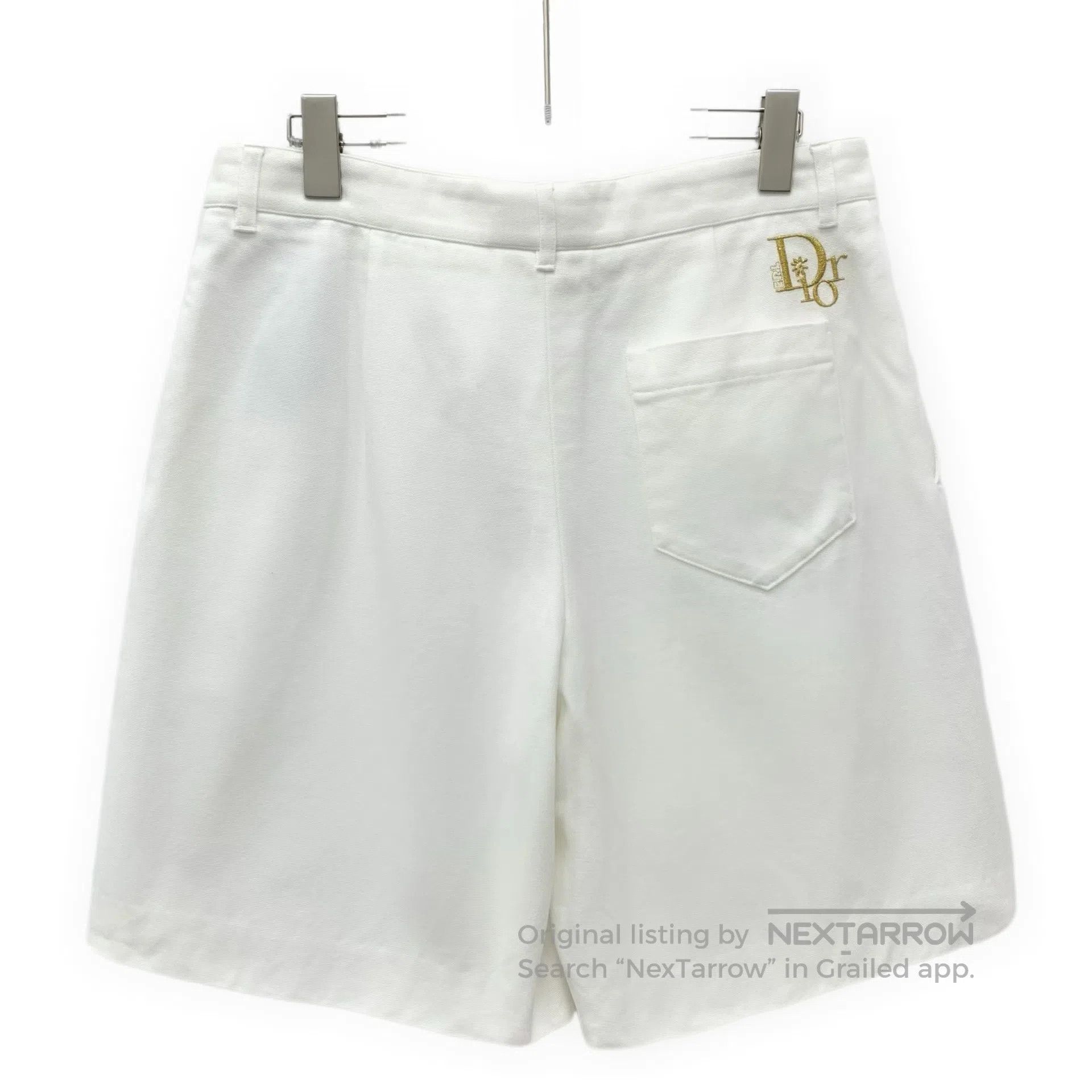 Dior Dior White logo lettering gold thread embroidery cotton ca Size US 30 / EU 46 - 2 Thumbnail