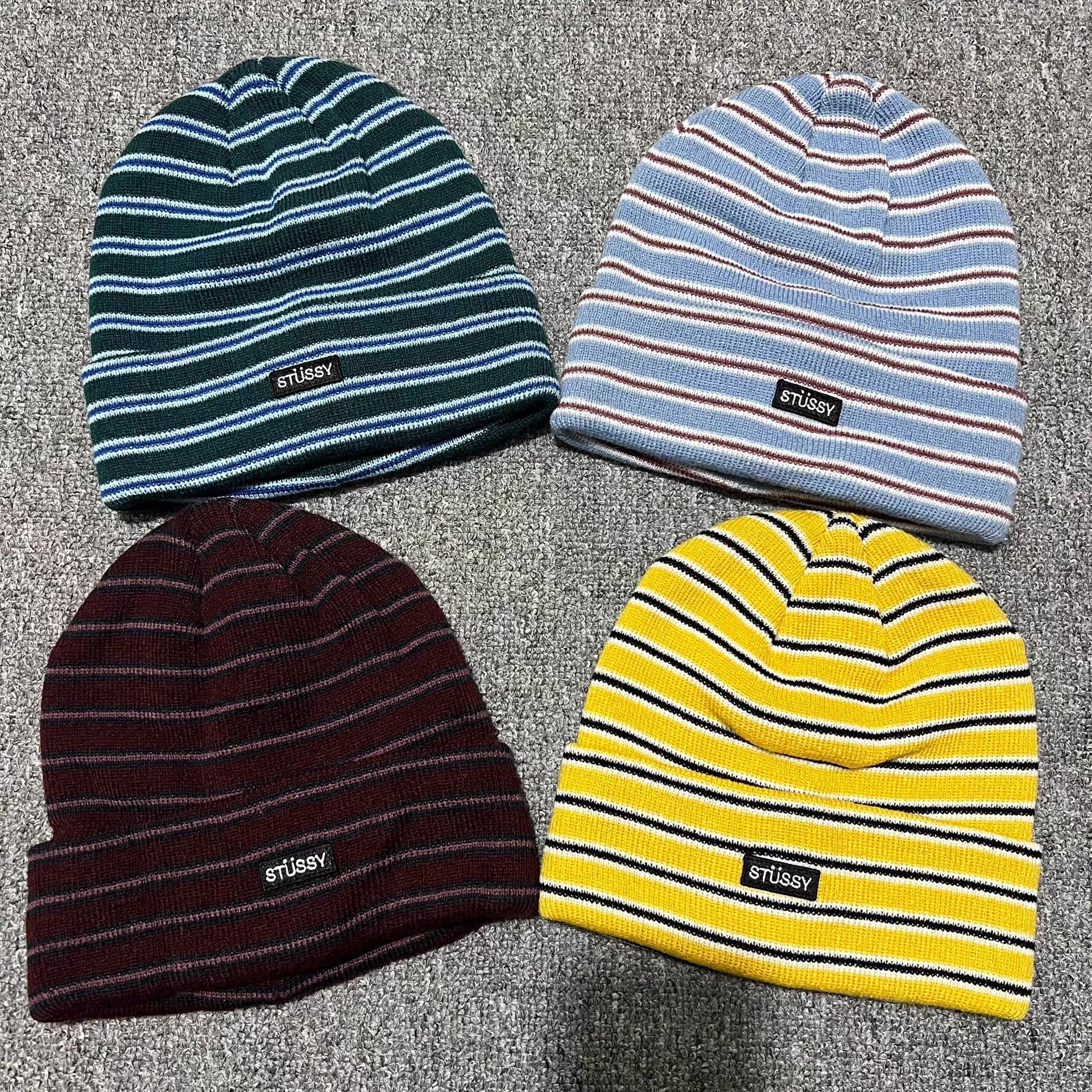 Stussy Stussy Striped Retro Embroidered Knit Beanie Q7 Size ONE SIZE - 1 Thumbnail