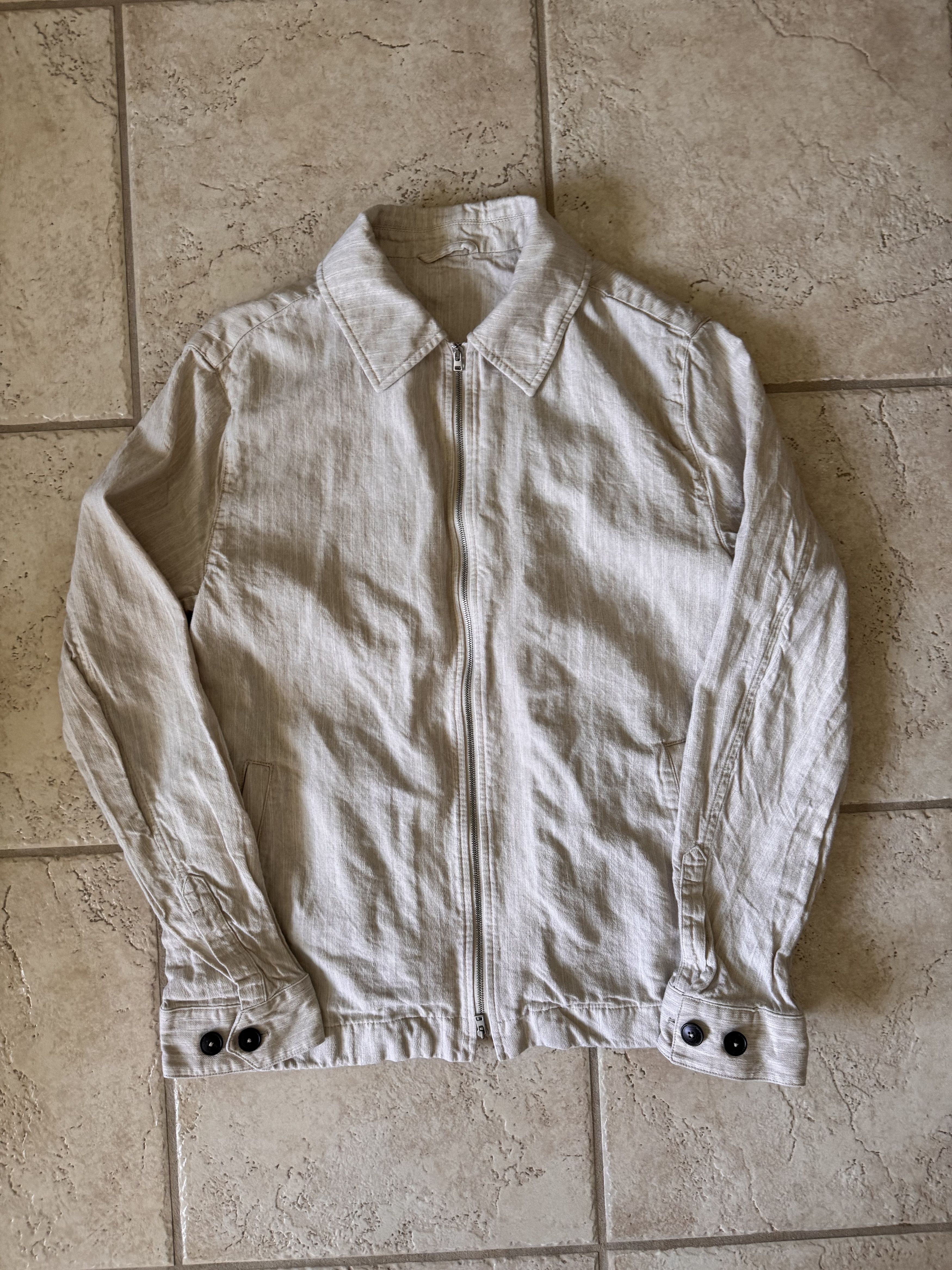 Massimo Dutti MASSIMO DUTTI COTTON BLEND STRIPED BOMBER JACKET Size US M / EU 48-50 / 2 - 2 Thumbnail