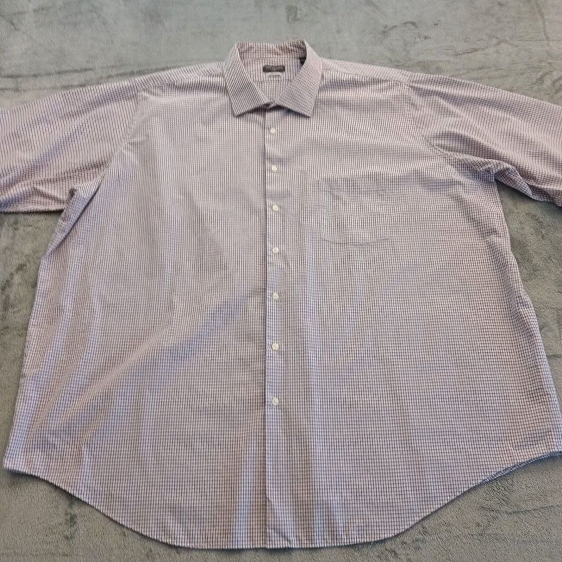 Van Heusen Van Heusen Shirt Mens 20 Pink Check Big Fit Long Sleeve Button-Up Mens Regular Size 20 Pink Check Van Heusen Shirt Size US XXL / EU 58 / 5 - 4 Thumbnail