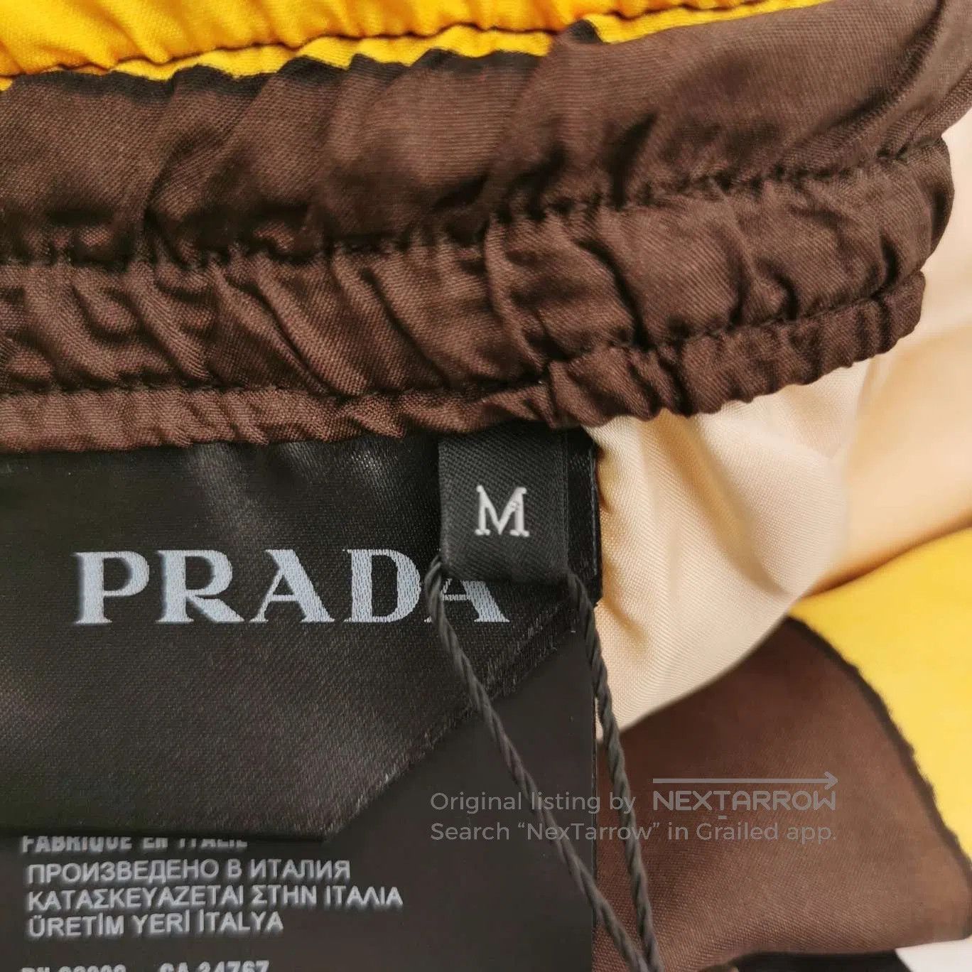Prada Prada Yellow Black Striped Shorts L. Size US 32 / EU 48 - 4 Thumbnail