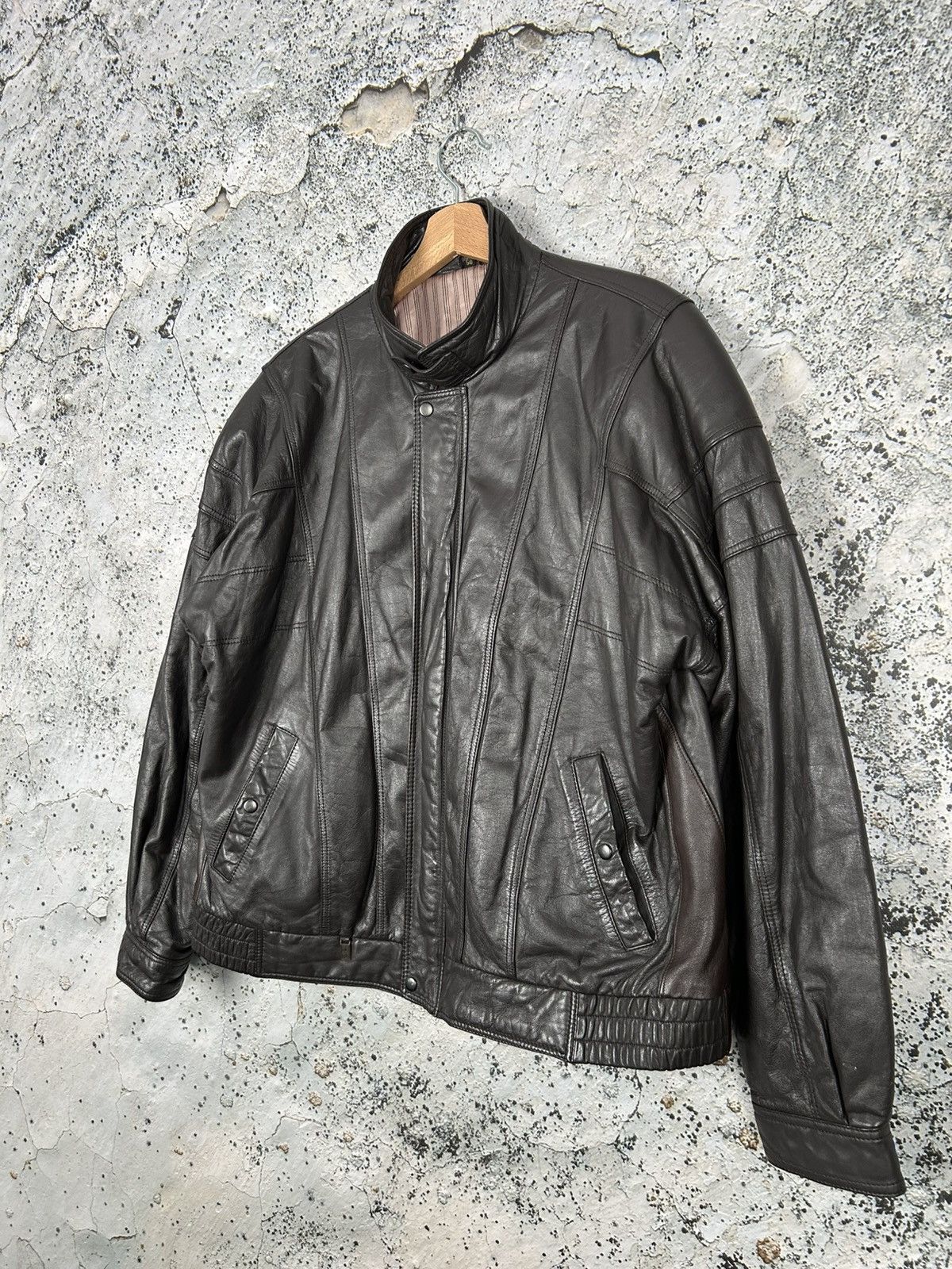Vintage Vintage Genuine Leather Bomber Jacket 90s Brown Archive Size US L / EU 52-54 / 3 - 2 Thumbnail