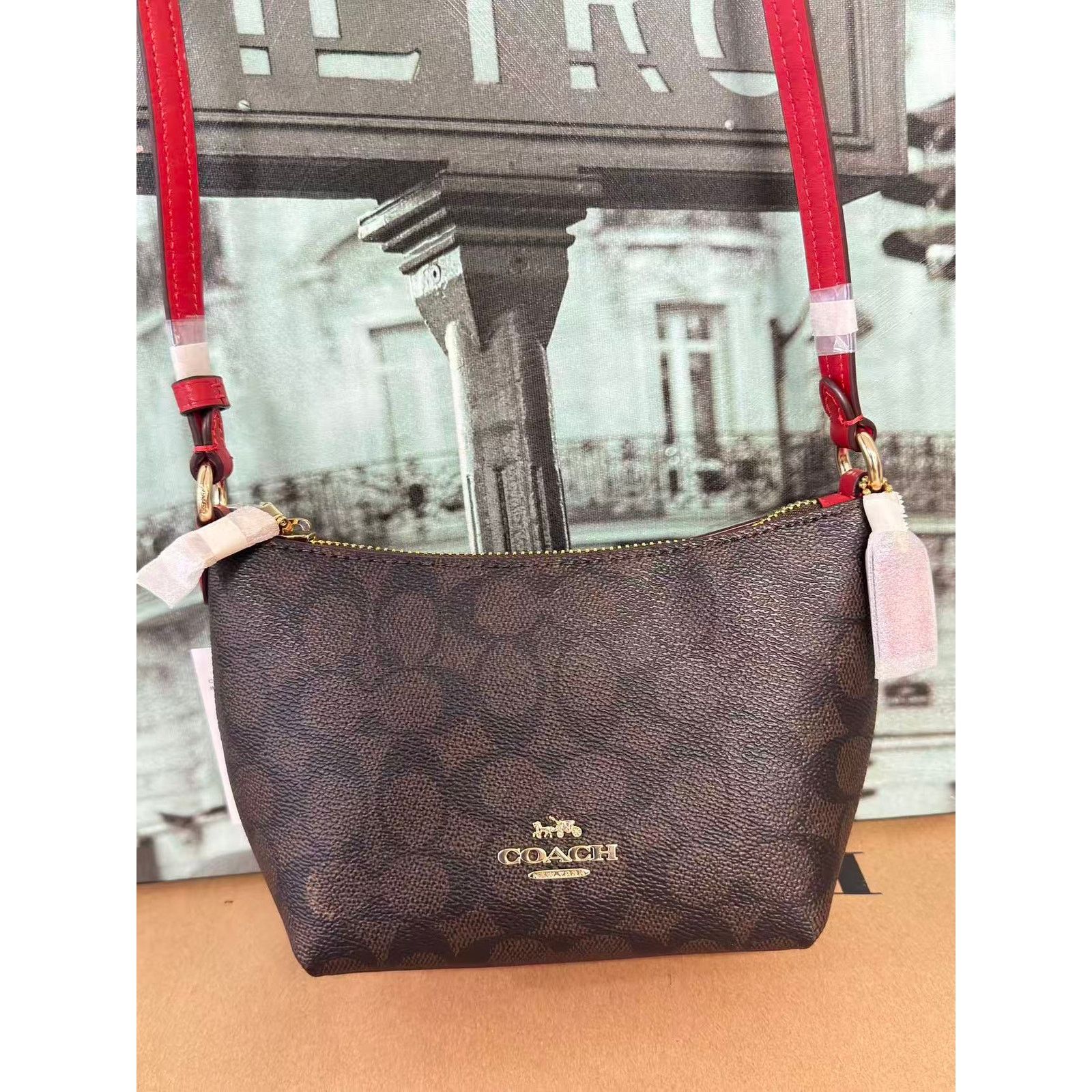 Coach Coach CX604 Zip Top Crossbody Bag In Signature Canvas Size ONE SIZE - 2 Thumbnail