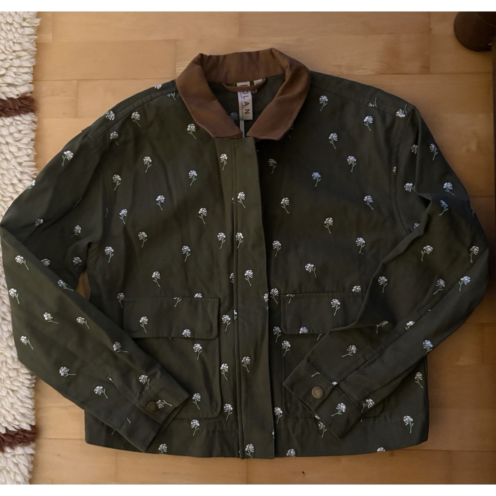 Anthropologie Dolan Left Coast Anthropologie green printed barn jacket M Size M / US 6-8 / IT 42-44 - 3 Thumbnail
