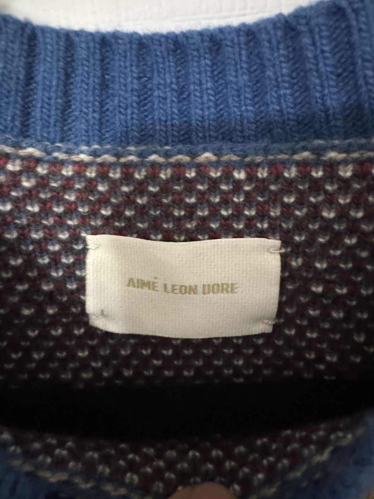 Aime Leon Dore Aime Leon Dore Patchwork Crewneck Sweater Size US L / EU 52-54 / 3 - 3 Thumbnail