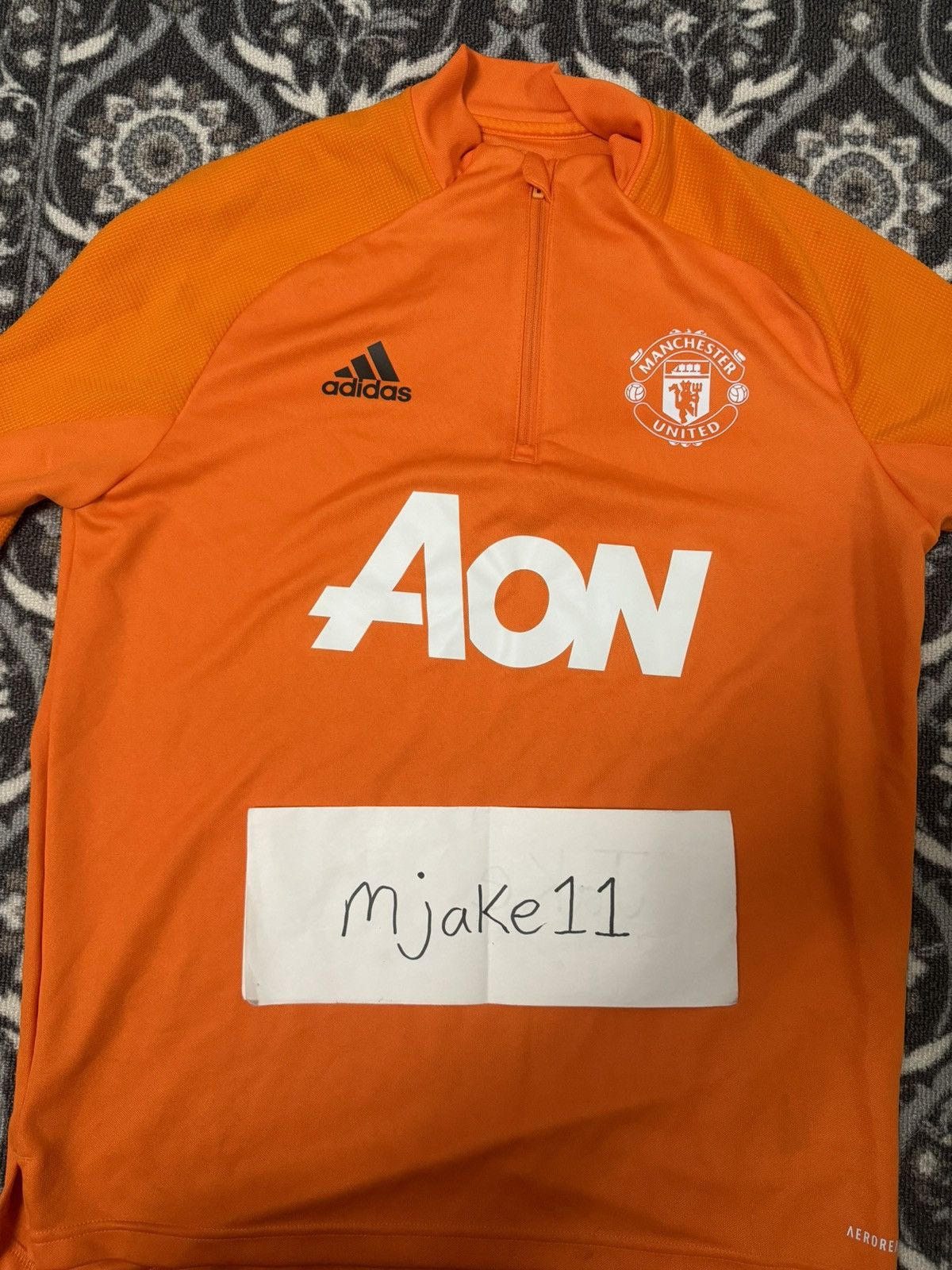 Adidas Manchester United Training 1/4 Zip 2020-2021 Size US M / EU 48-50 / 2 - 2 Thumbnail