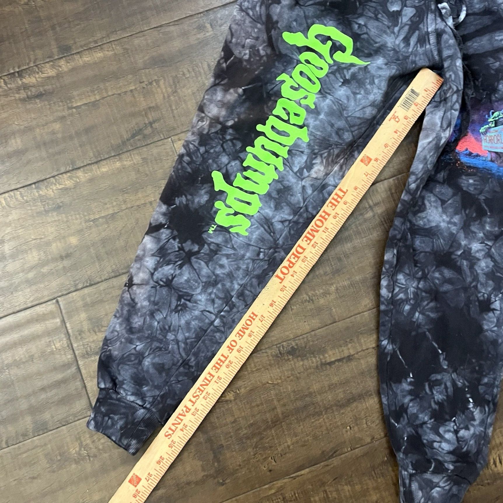 Vintage VINTAGE Goosebumps Shirt Adult Small Black/White Tie Dye Horror 1990s RL Stine Size US 29 - 7 Thumbnail