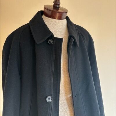 Other Valente Wool Cashmere Overcoat Topcoat Black Plaid Lined Mad Size US XL / EU 56 / 4 - 2 Thumbnail