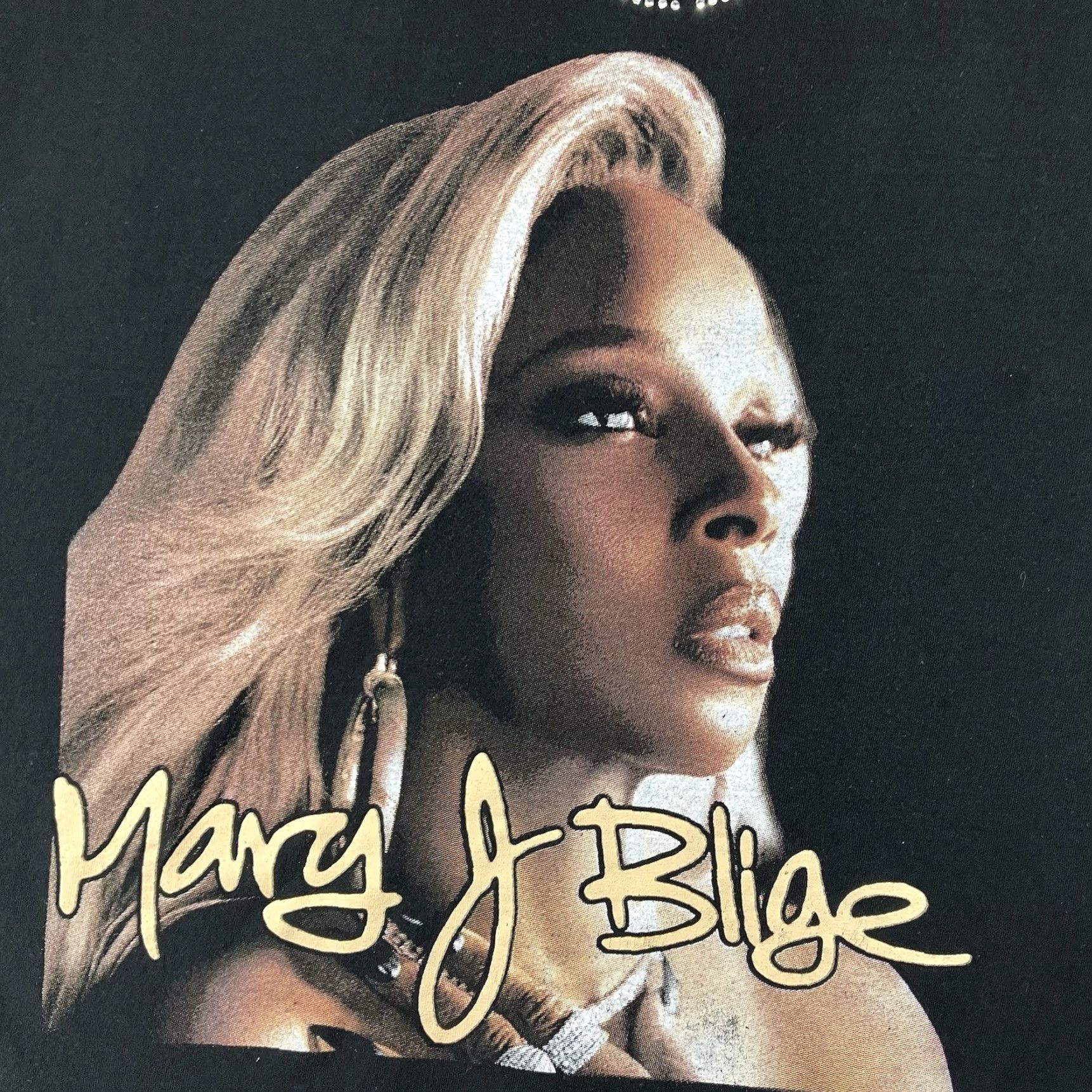 Fruit Of The Loom Mary J Blige Shirt Medium Black All Cotton Bling Graphic Crew Neck Tour Ne-Yo & Mario Size M / US 6-8 / IT 42-44 - 4 Thumbnail
