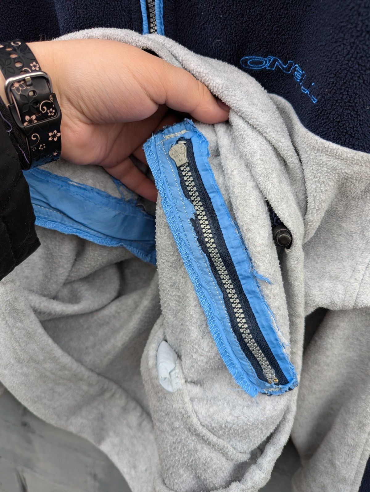 O'Neill Vintage O'NEILL Santa Cruz Blue 1/3 Zip Fleece Pullover Size US S / EU 44-46 / 1 - 11 Thumbnail