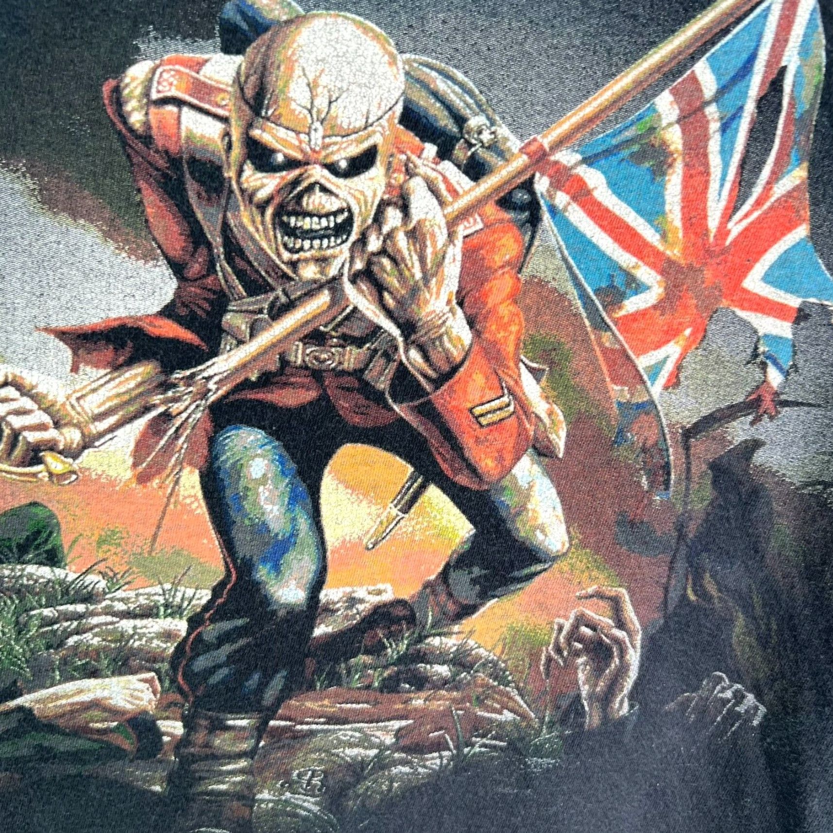 Vintage Iron Maiden The Trooper Shirt Mens Size M Black Graphic Tee Size US M / EU 48-50 / 2 - 2 Thumbnail