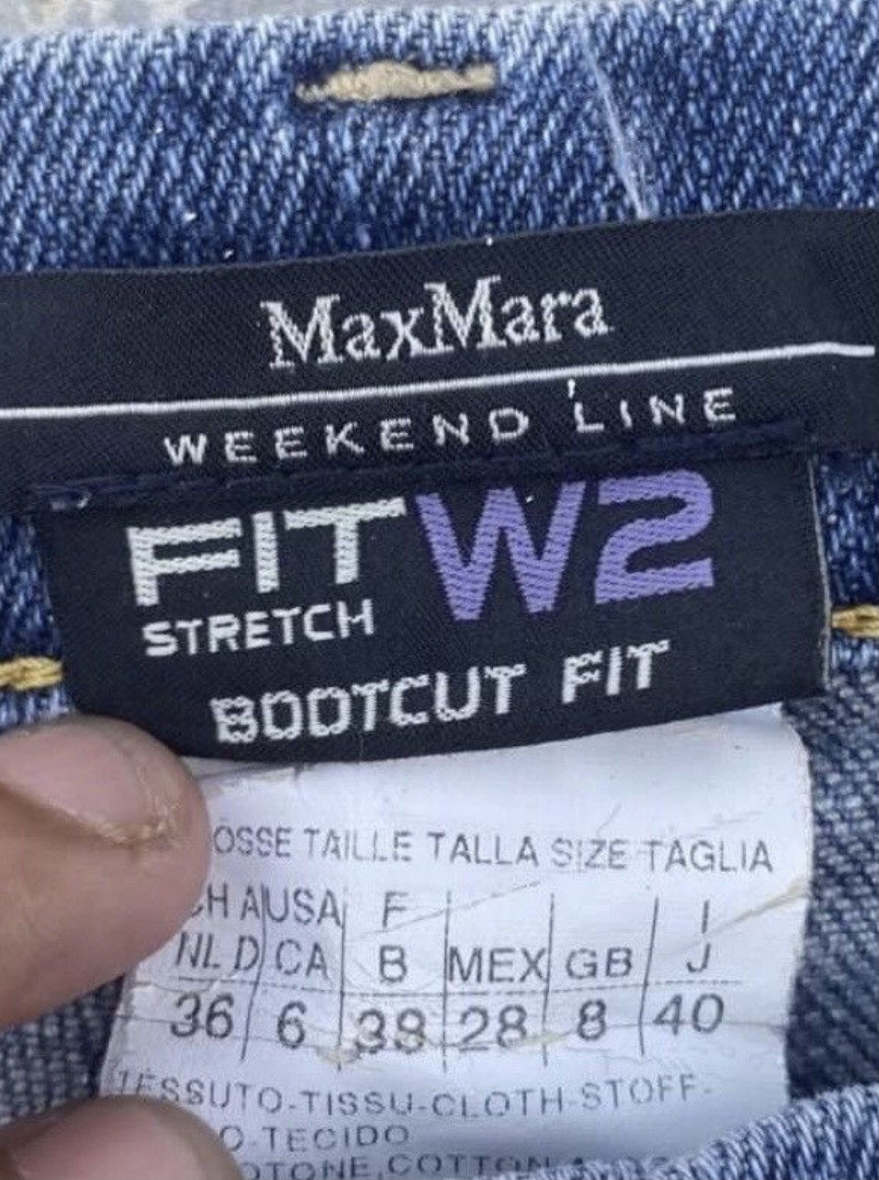 Max Mara × Weekend Max Mara 🔥🔥✅VTG MAX MARA WEKEND LINE BOOTCUT/FLARE JEANS Size 29" - 14 Thumbnail