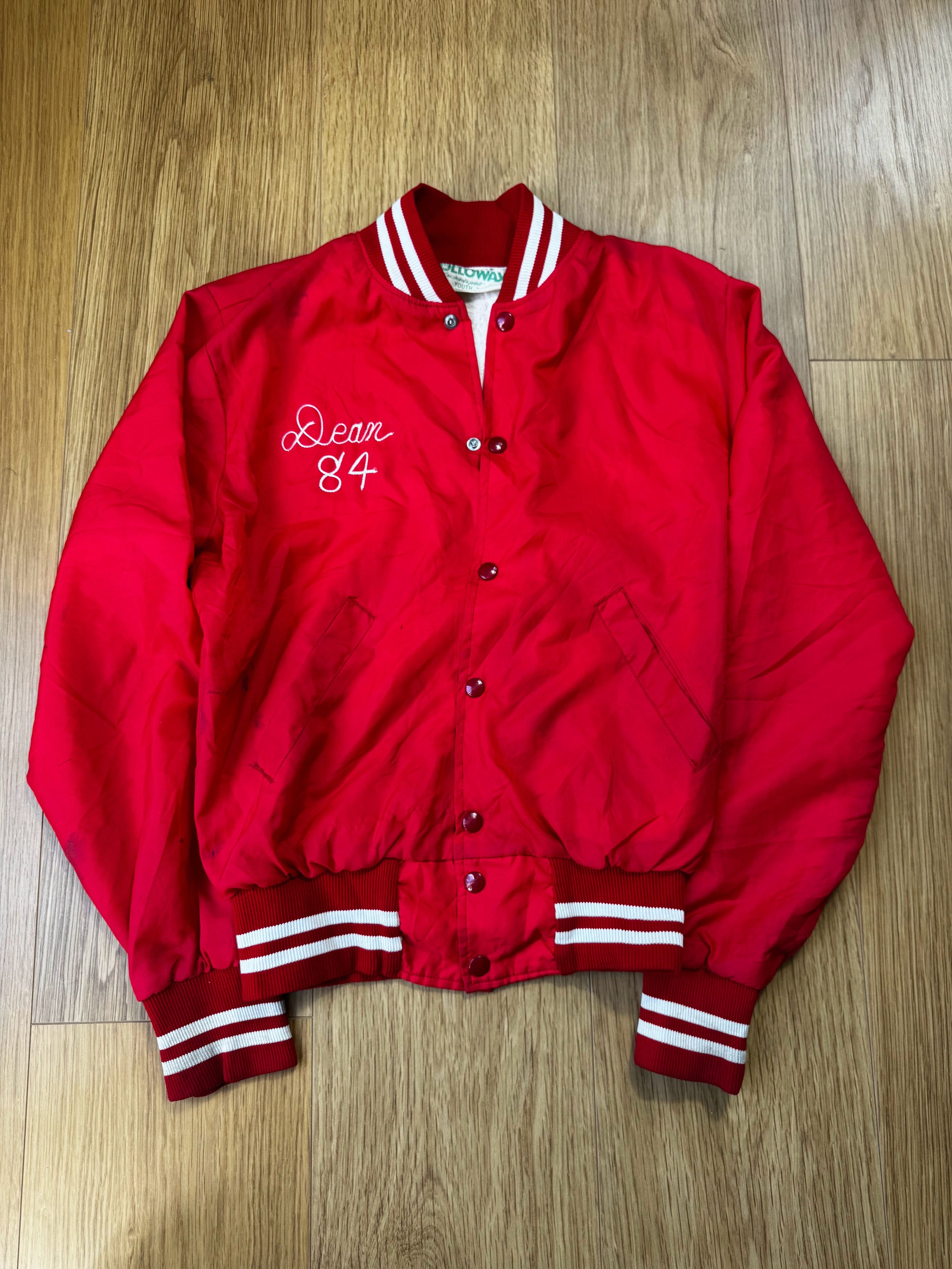 Holloway Vintage varsity jacket "Monroe" red/white 1984 Size US S / EU 44-46 / 1 - 1 Thumbnail