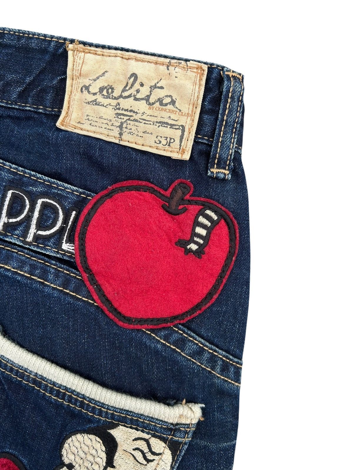 Kapital YOSHITOMO NARA LOLITA EXOTIC DISTRESSED DENIM JEANS Size US 29 - 8 Thumbnail