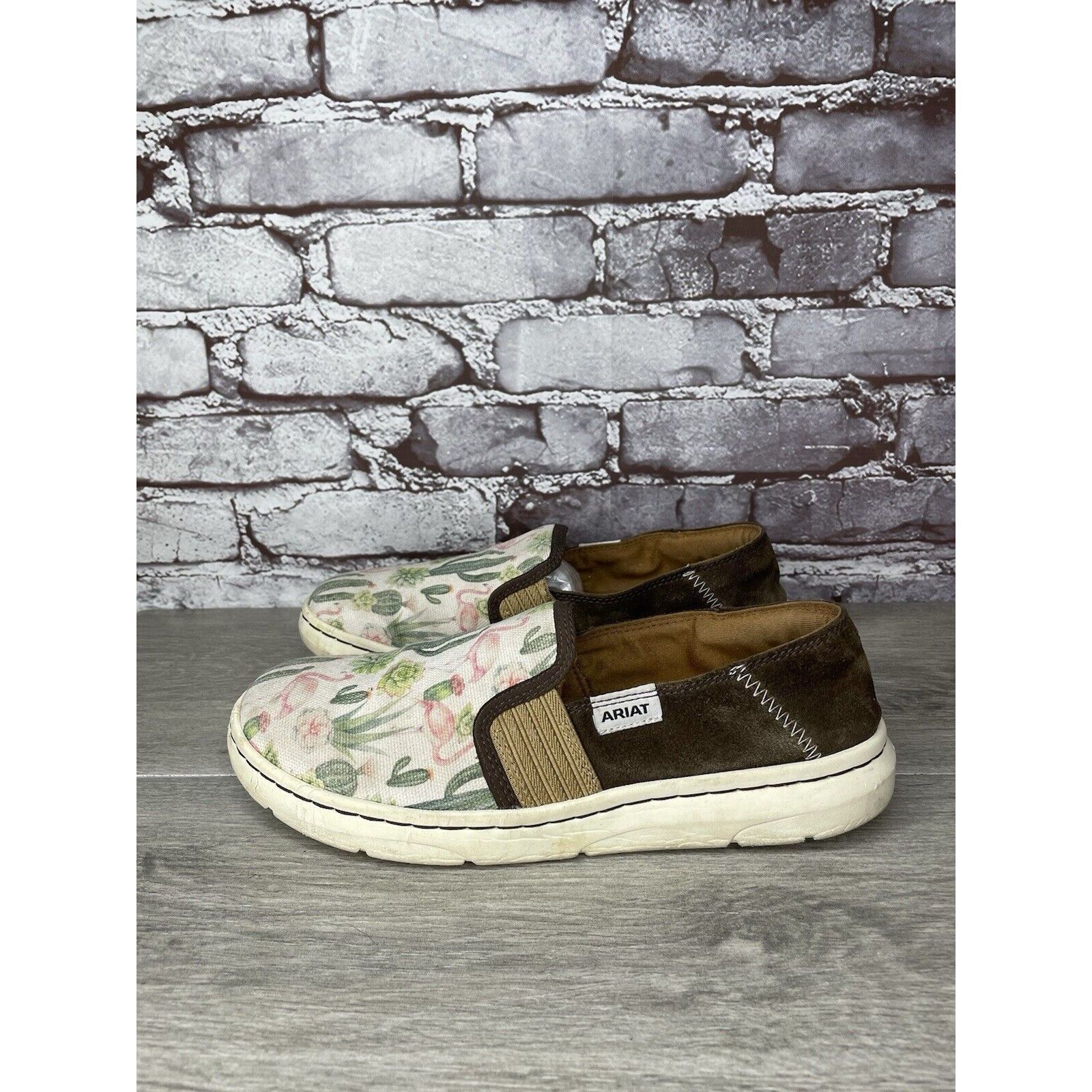 Ariat Ariat Ryden Cactus Flamingo Print Slip On Casual Shoes Wome Size US 8.5 / IT 38.5 - 16 Thumbnail