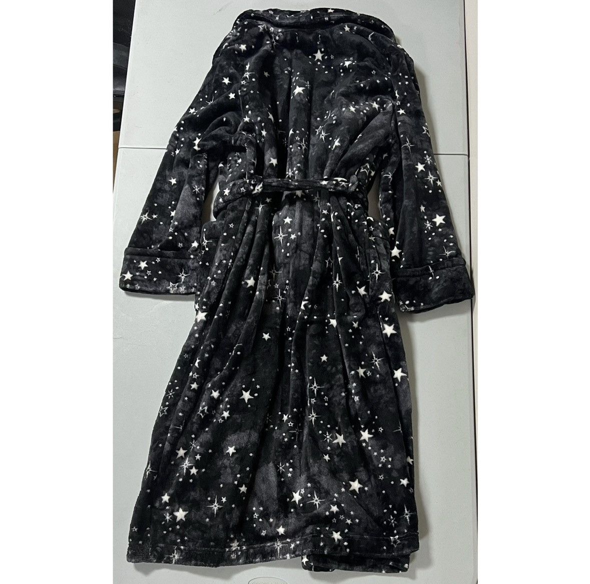 Sonoma Black Stars Galaxy Plush Belted Robe Bathrobe Size S💫✨ #robe Size S / US 4 / IT 40 - 5 Thumbnail