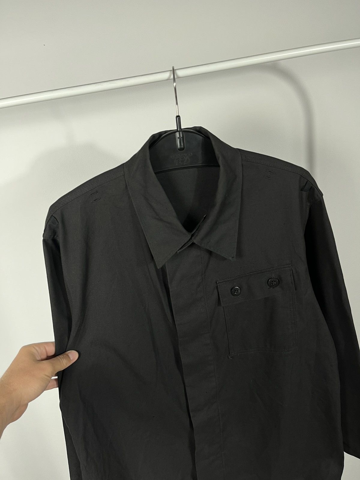 Other Vintage German Military Black Work Overshirt Jacket K48 Size US M / EU 48-50 / 2 - 3 Thumbnail
