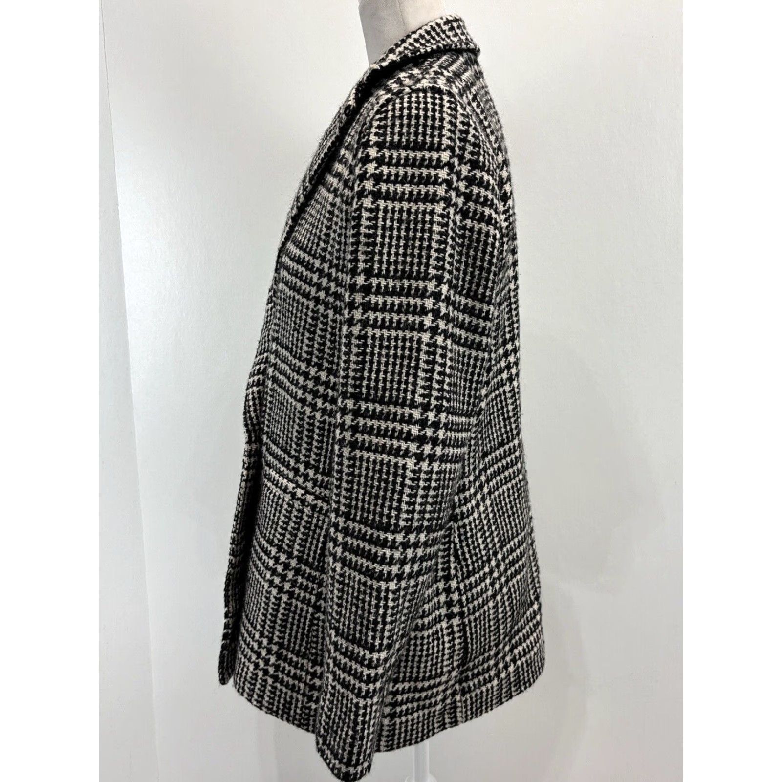 Talbots VINTAGE Talbots Wool Blend Houndstooth Jacket Women Regular Size 8 Fall Winter Plaid City Preppy Size M / US 6-8 / IT 42-44 - 2 Thumbnail