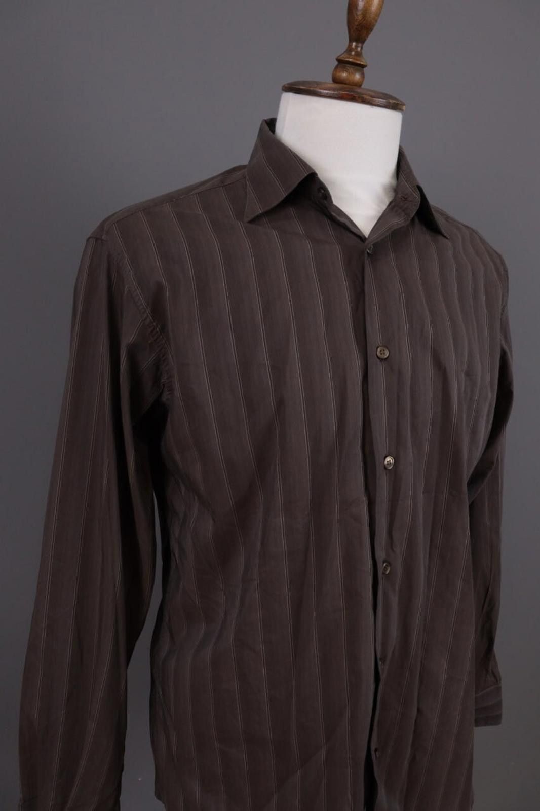 Ermenegildo Zegna Zegna Brown City Button Down Shirt Size 42 / 16 1/2 Size US M / EU 48-50 / 2 - 7 Thumbnail