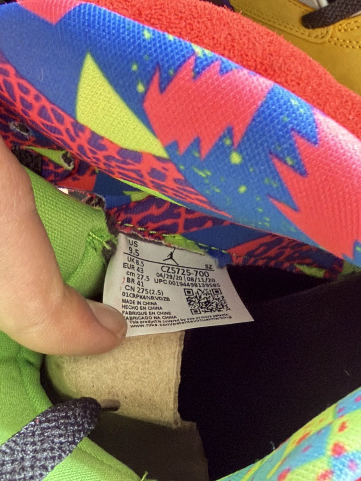 Jordan Brand Jordan 5 Retro “What The” Size US 9.5 / EU 42-43 - 10 Thumbnail
