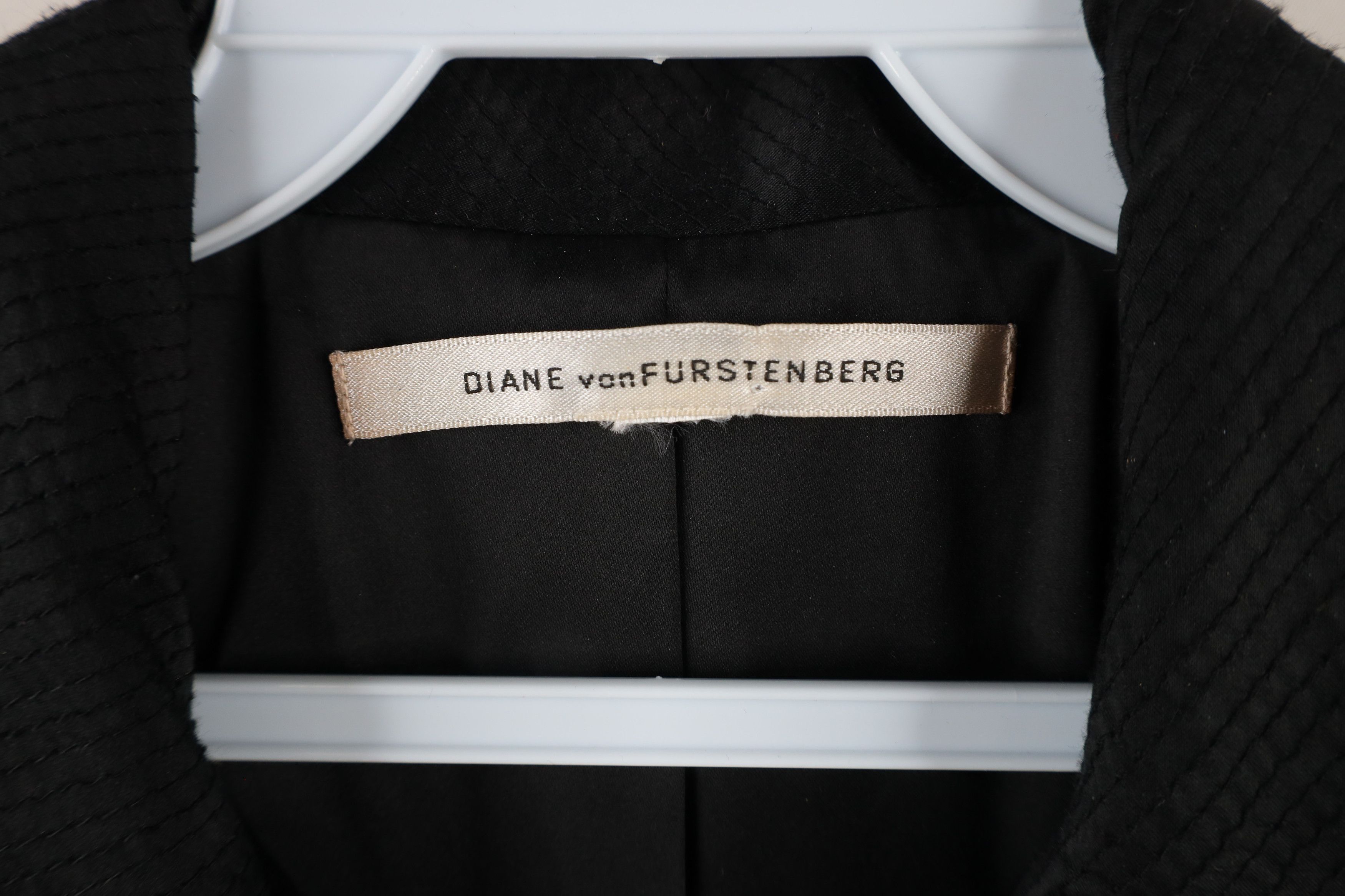 Diane von Furstenberg × Vintage Diane von Furstenberg Lucille Velvet Velour Jacket Black Size M / US 6-8 / IT 42-44 - 7 Thumbnail