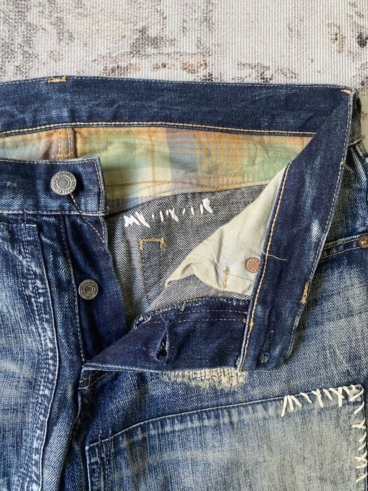 Kapital Vintage Eternal Japan Patchwork Boro Design Kapital Denim Size US 31 - 20 Thumbnail