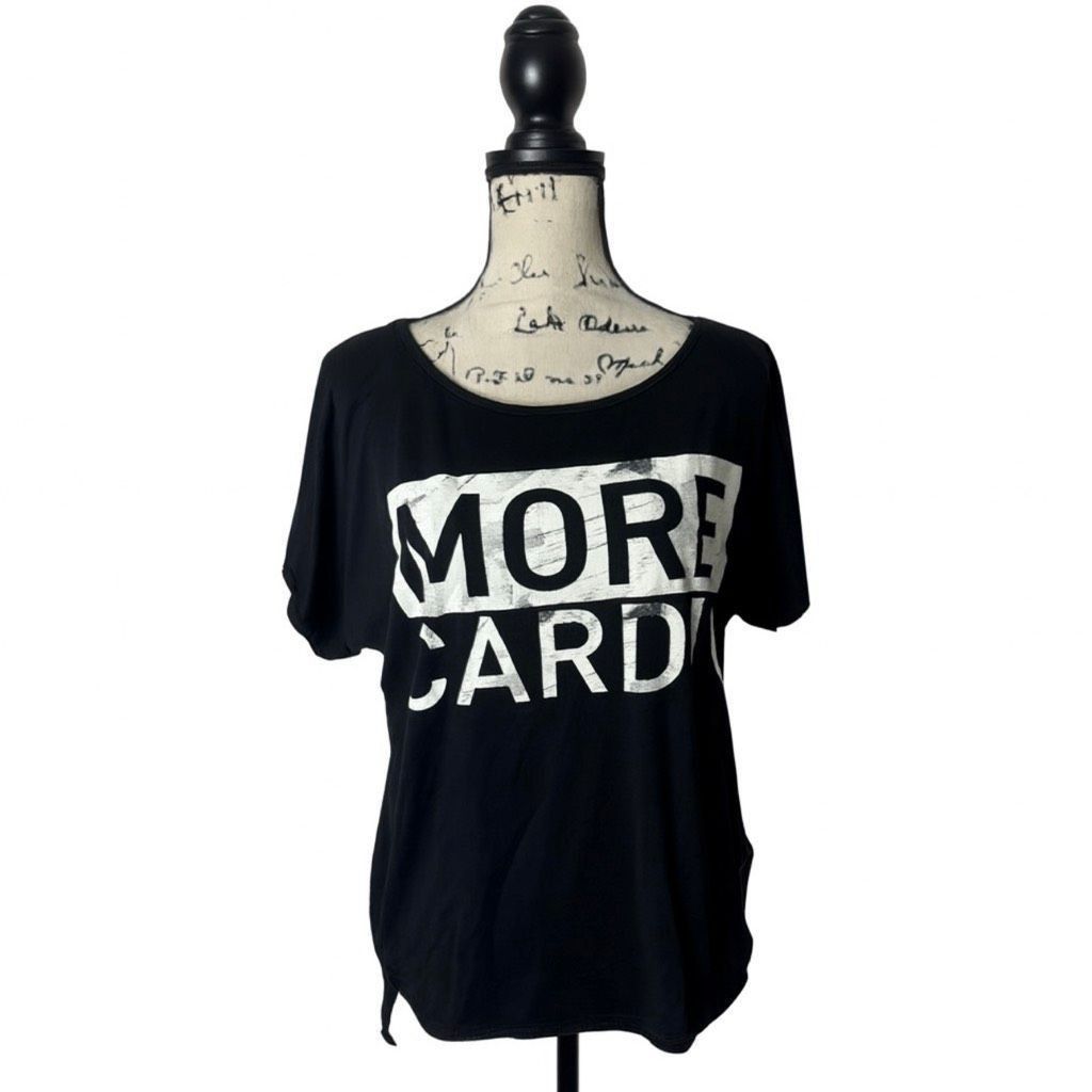 Other Domyos Black “More Cardio” Graphic Workout T-Shirt Women’s S Size M / US 6-8 / IT 42-44 - 1 Thumbnail