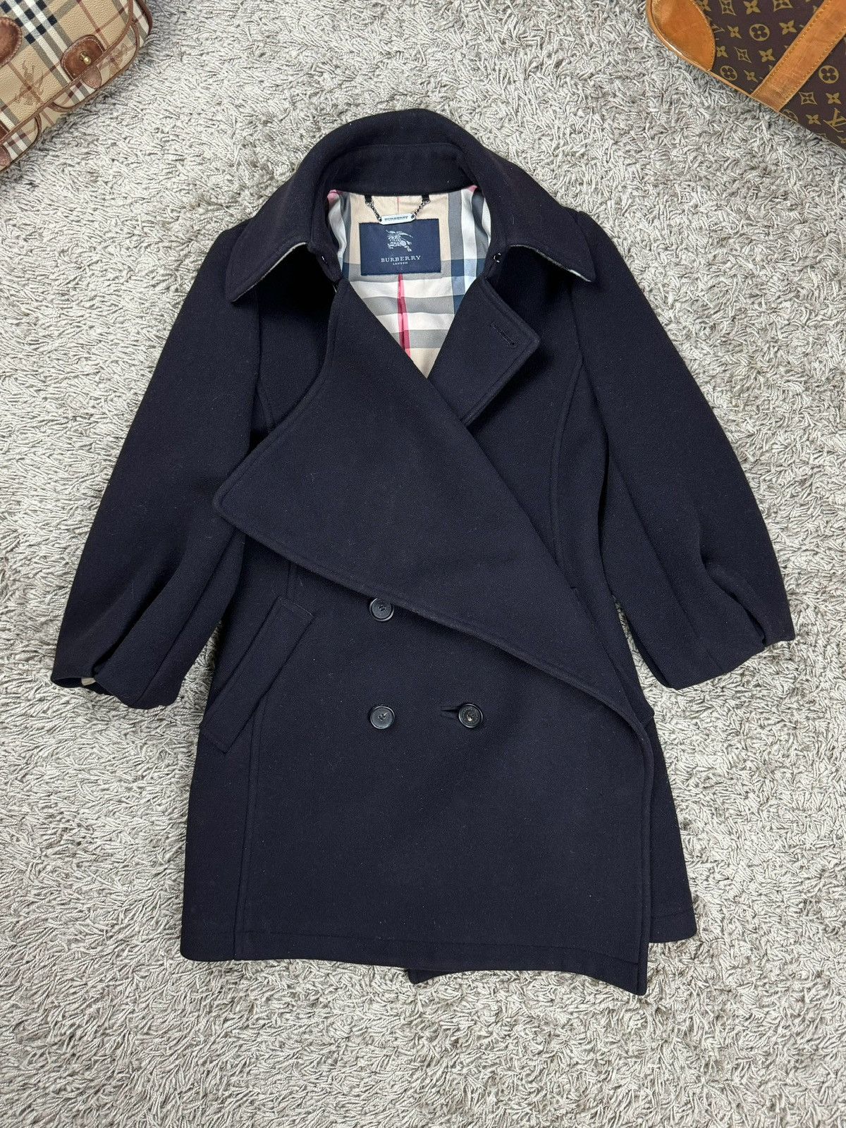 Burberry Wool coat trench Burberry original streetwear luxury item Size XS / US 0-2 / IT 36-38 - 1 Thumbnail