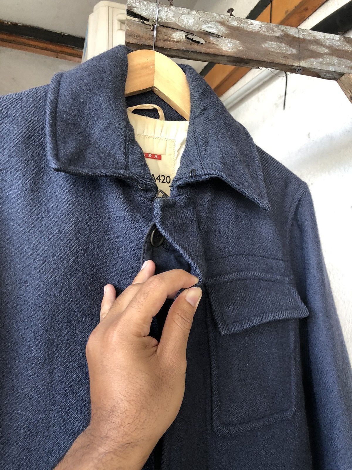 Prada Vintage 90s Prada Wool Jacket Size US S / EU 44-46 / 1 - 9 Thumbnail