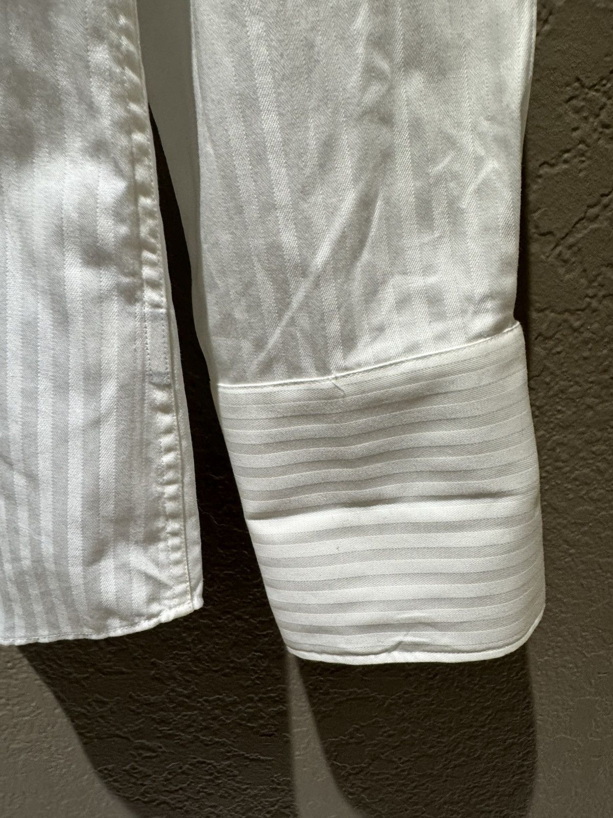 Marc Anthony Marc Anthony Vintage Slim Fit Tonal White Stripe Button Up Size US M / EU 48-50 / 2 - 5 Thumbnail