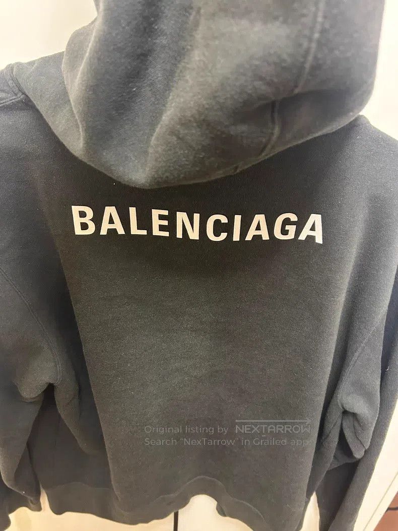 Balenciaga Balenciaga Black Hooded Sweatshirt Size US L / EU 52-54 / 3 - 7 Thumbnail