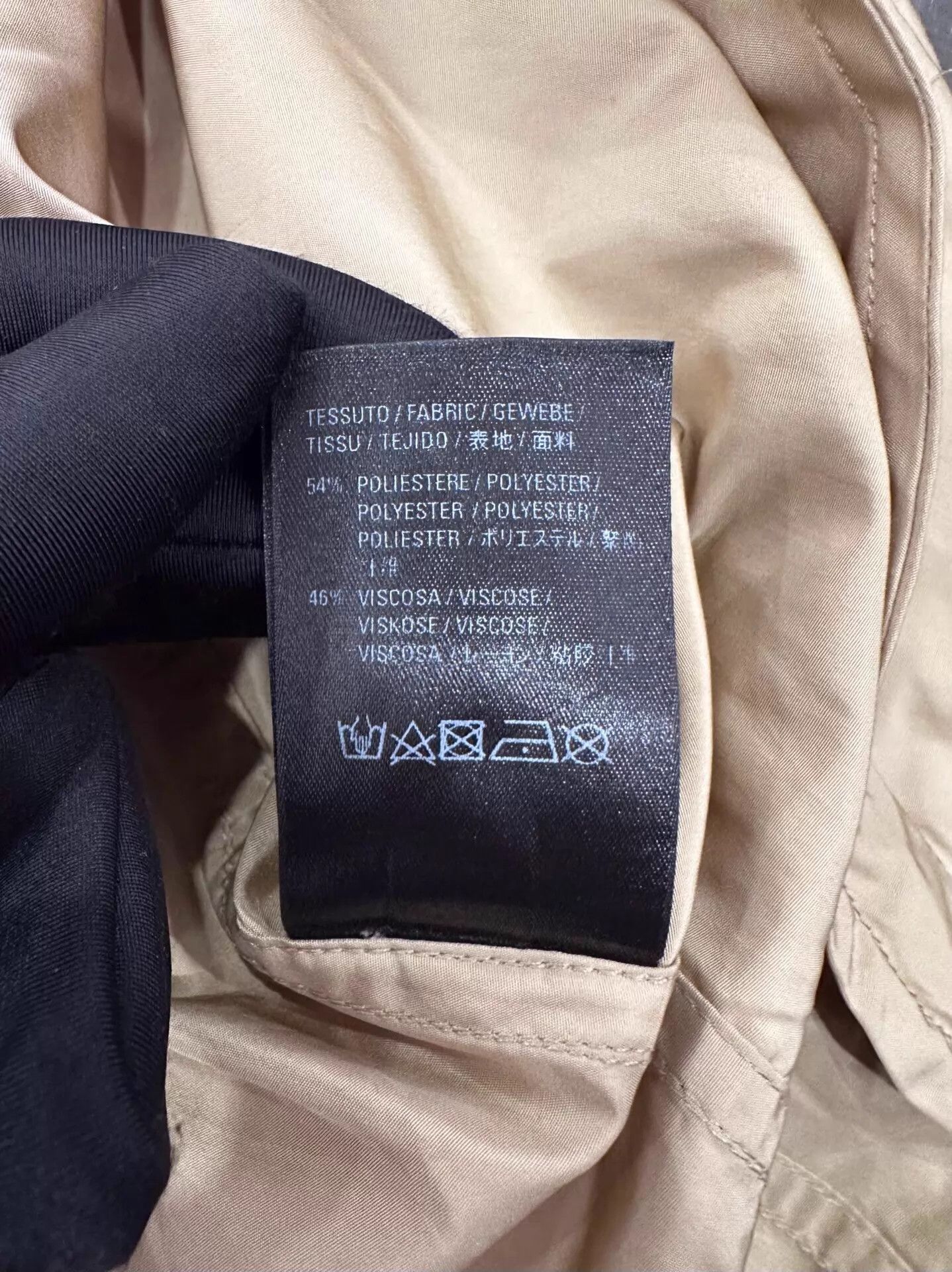 Balenciaga Balenciaga Men's Khaki Trench Black Logo Back 44 New Size US S / EU 44-46 / 1 - 8 Thumbnail