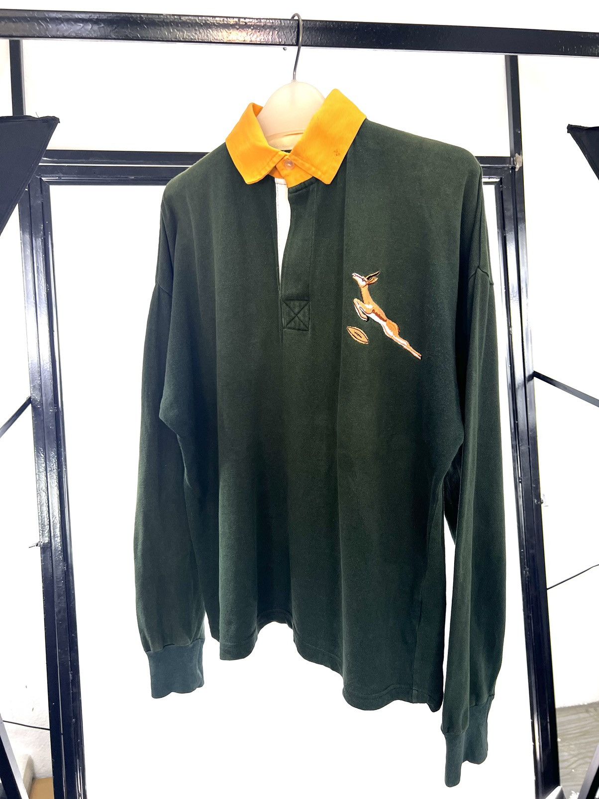 Vintage 🔥 Vtg Bukta S.Africa Springbok Rugby Club Baggy Polo Shirt Size US M / EU 48-50 / 2 - 2 Thumbnail