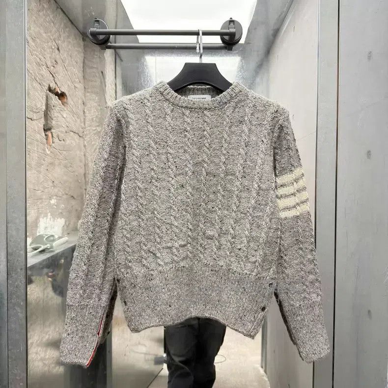 Thom Browne Thom Browne Classic Gray Mohair Wool Knit Sweater Size US L / EU 52-54 / 3 - 1 Thumbnail