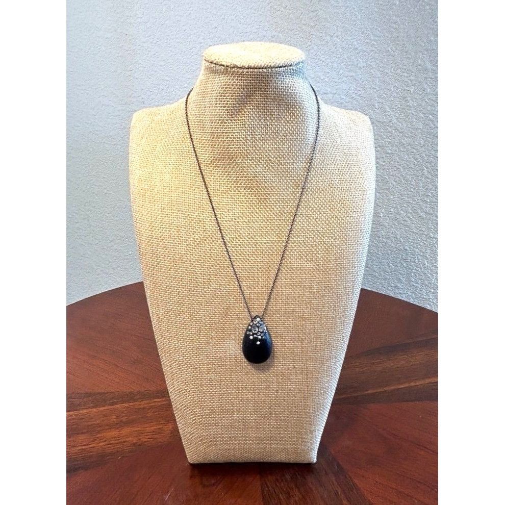 Alexis Bittar Alexis Bittar Encrusted Lucite Teardrop Pendant Necklace in Size ONE SIZE - 1 Thumbnail