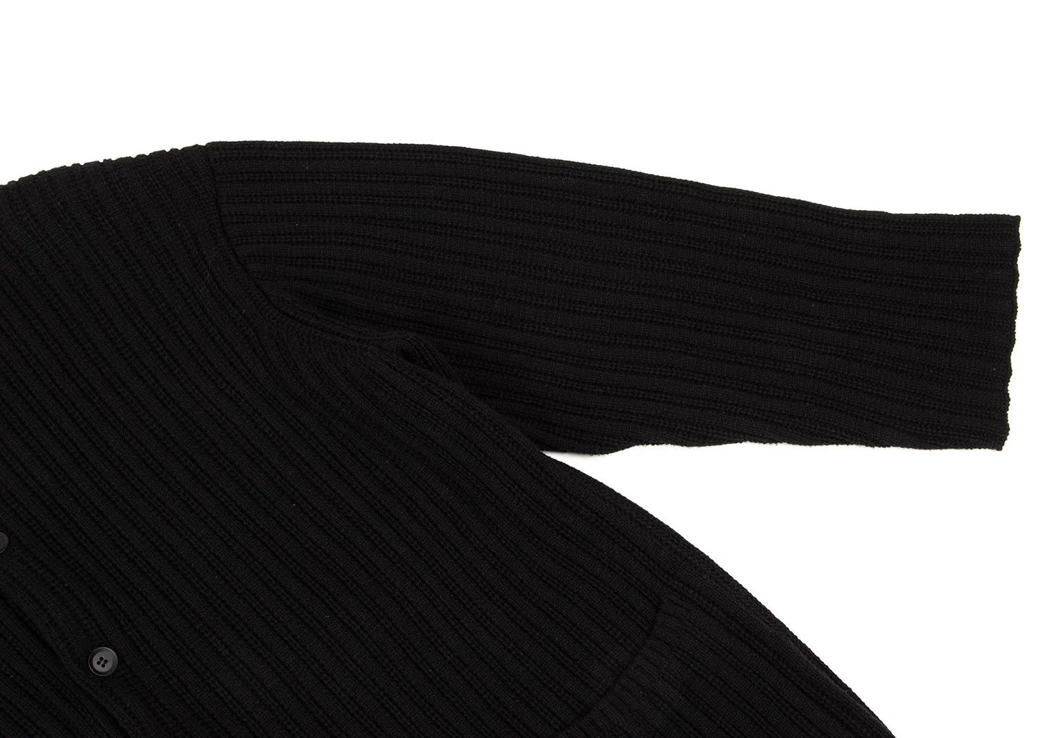 Yohji Yamamoto Yohji Yamamoto Half Layered Wool Knit Jacket Size US M / EU 48-50 / 2 - 5 Thumbnail