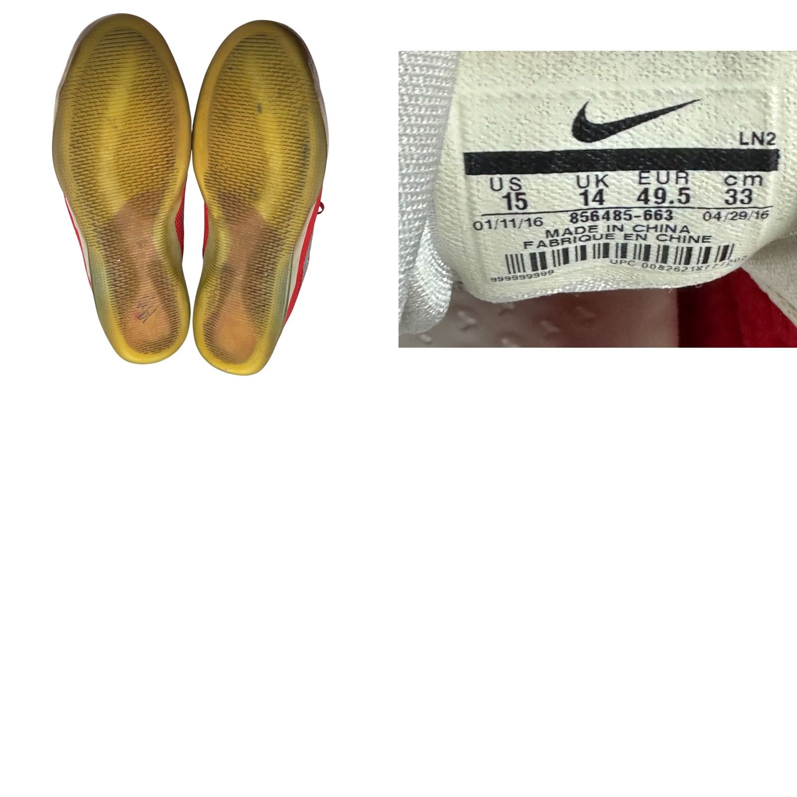 Nike Nike Kobe 11 TB University Red Mamba 856485-663 Mens Size 15 US 49.5 EU Sneakers Basketball Red Colorful 2008 2016 Shoes Size US 15 / EU 48 - 8 Thumbnail
