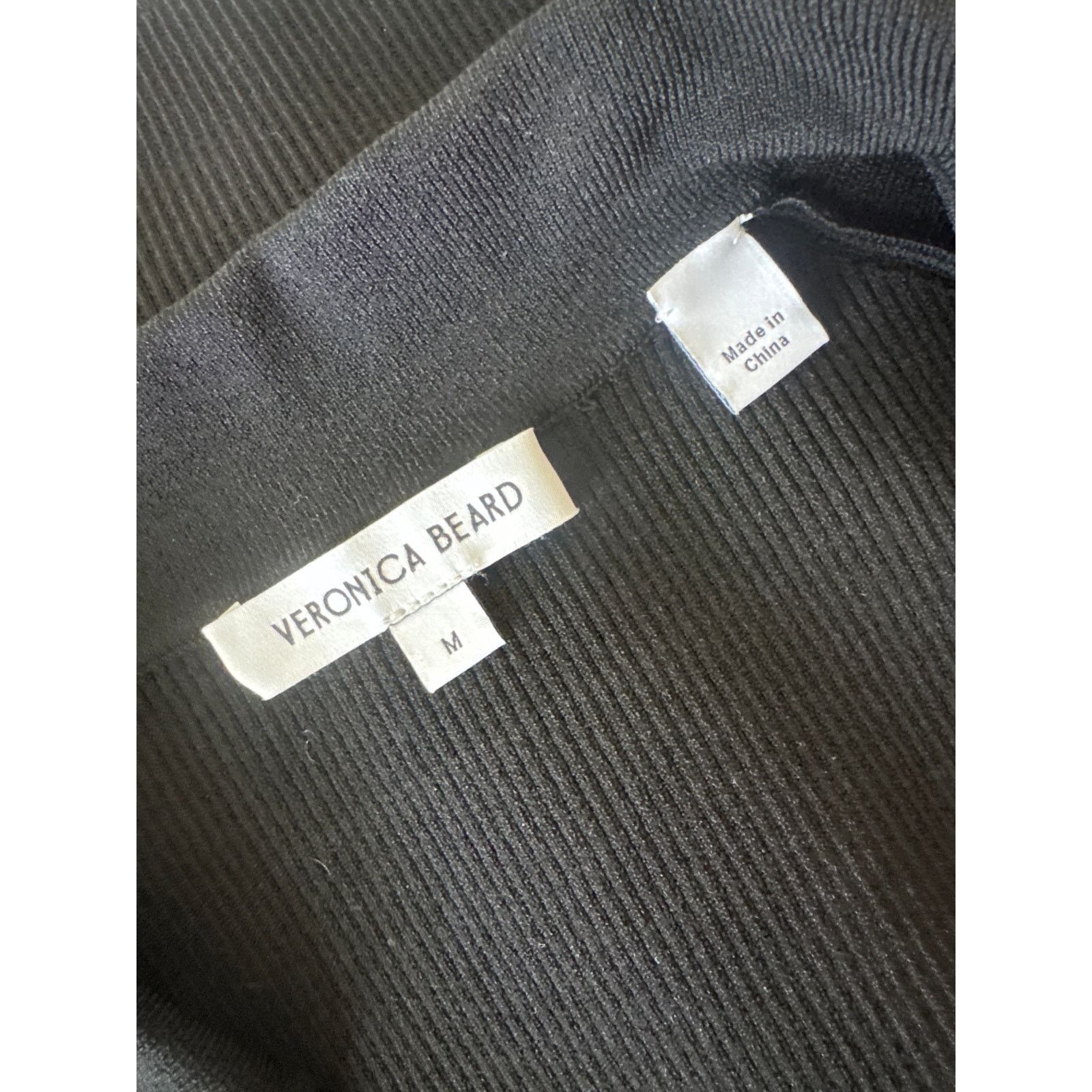 Veronica Beard VERONICA BEARD Emily Polo Collared Shirt Black Stretch Knit Size M / US 6-8 / IT 42-44 - 7 Thumbnail