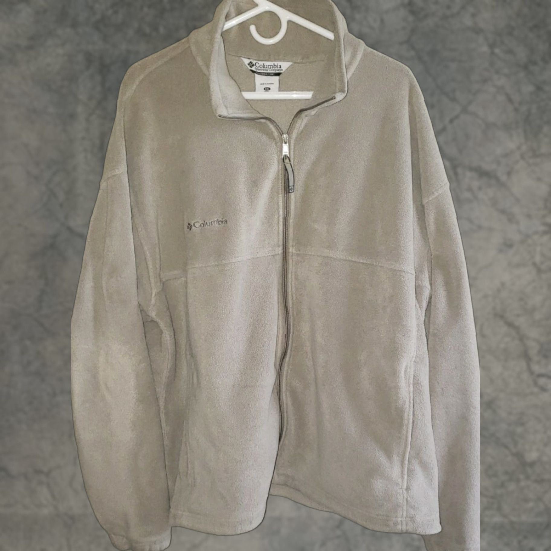 Vintage Men's Columbia Fleece Jacket 2XL Beige Full Zip Pockets Jacket Men 2XL Outdoor Fall Winter Zip Pockets Size US XXL / EU 58 / 5 - 1 Thumbnail