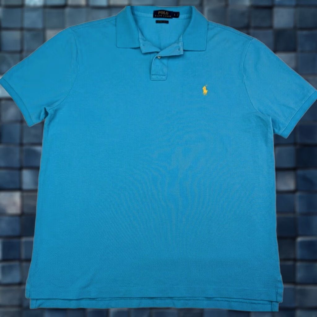 Polo Ralph Lauren Polo Ralph Lauren Custom Slim Fit Shirt, Men L, Sky Blue w Yellow Pony VTG Size US L / EU 52-54 / 3 - 1 Thumbnail