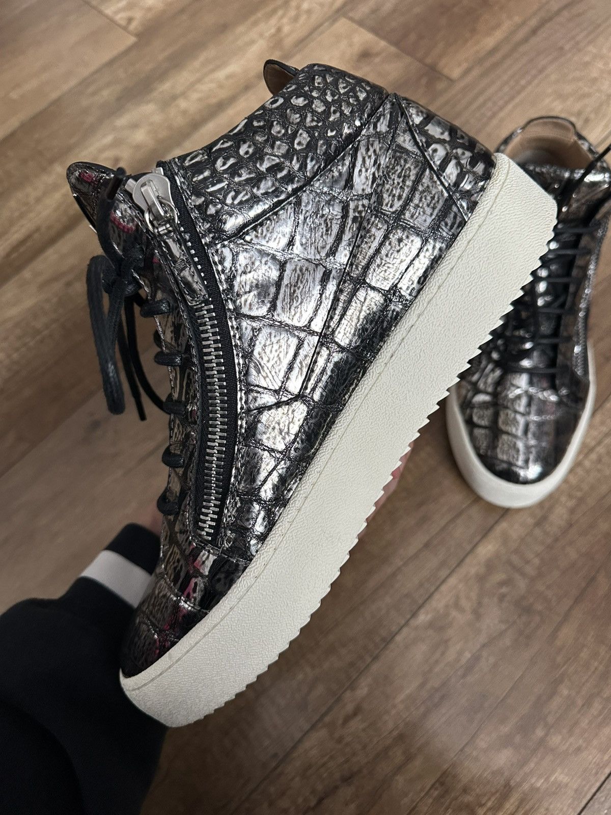 Giuseppe Zanotti Giuseppe Zanotti Kriss High Top Sneakers Shoes Size US 9 / EU 42 - 7 Thumbnail
