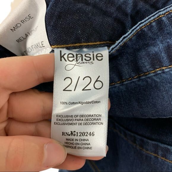 Other Kensie Jeans Dark Wash Distressed Girlfriend Womens Size 2 N Size 26" / US 2 / IT 38 - 6 Thumbnail