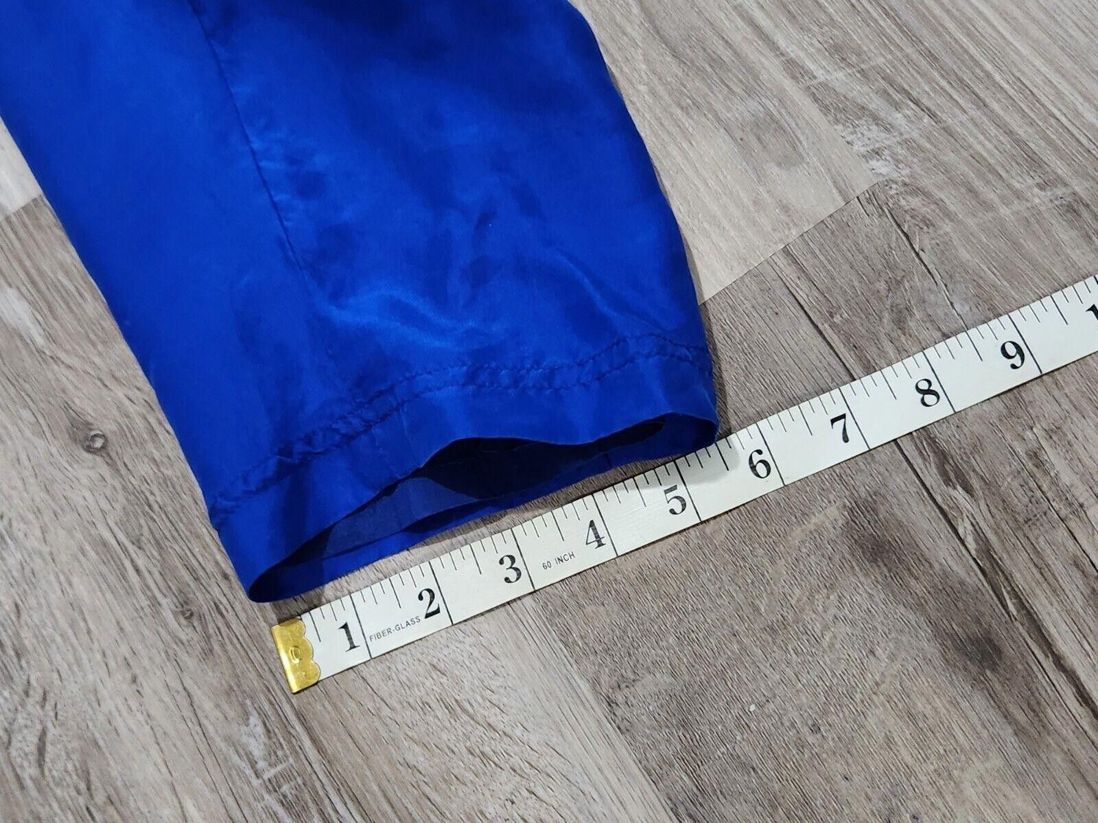 Designer Regina Porter Pants XS Blue Silk Tapered Drawstring Waist Size 26" / US 2 / IT 38 - 7 Thumbnail