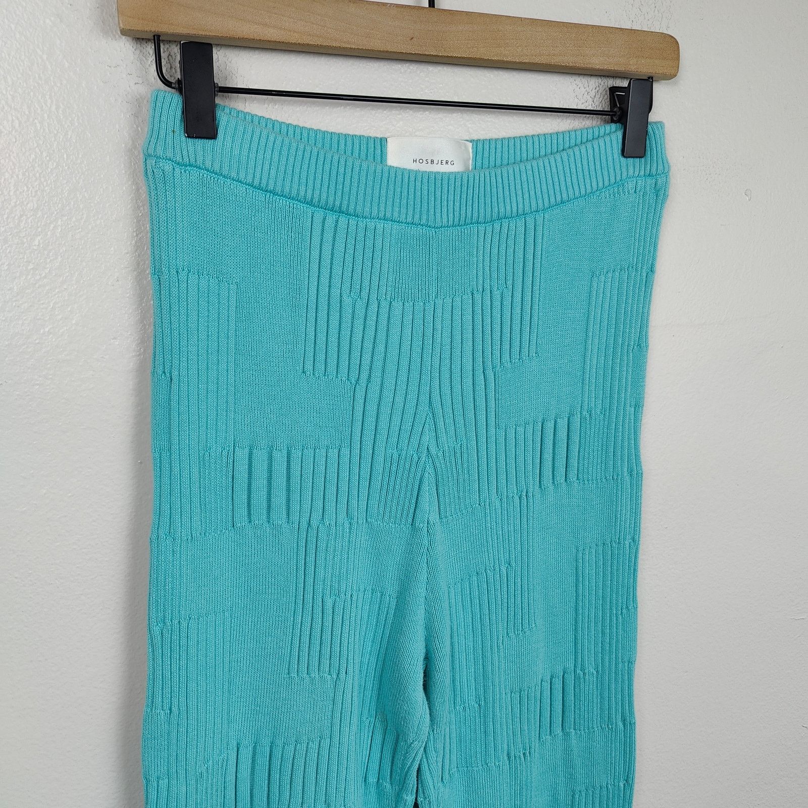 Other Hosbjerg Ellen Dorthea Pants Womens Small Teal Textured Size 27" / US 4 / IT 40 - 2 Thumbnail