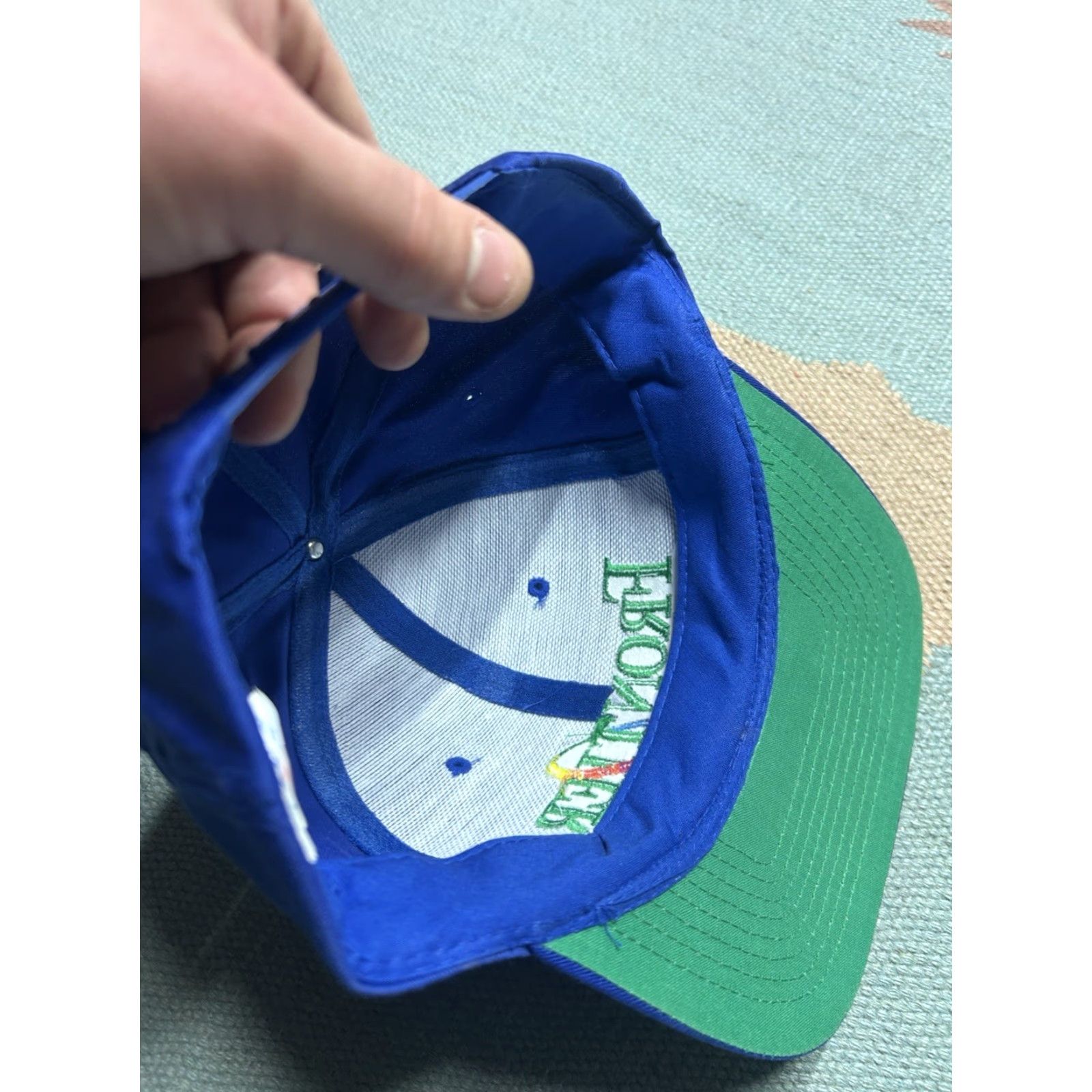 Rainbow VINTAGE Frontier SnapBack hat cap Rainbow logo adjustable Men Blue Adjustable Cap Size ONE SIZE - 6 Thumbnail