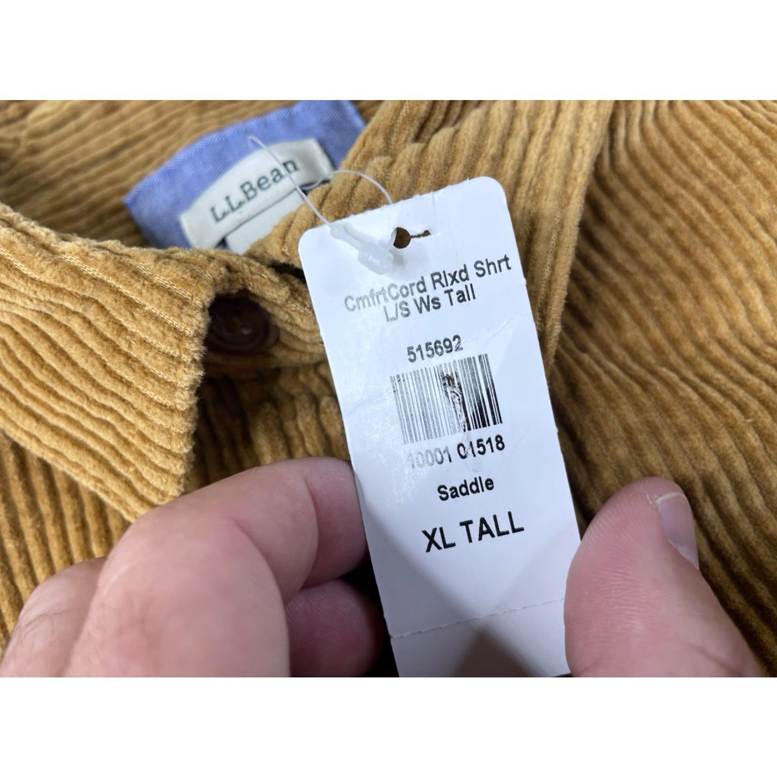 Vintage VINTAGE L.L. Bean Shirt Shacket Womens XL Tall Corduroy Button Up Long Sleeve Brown Size XL / US 12-14 / IT 48-50 - 3 Thumbnail