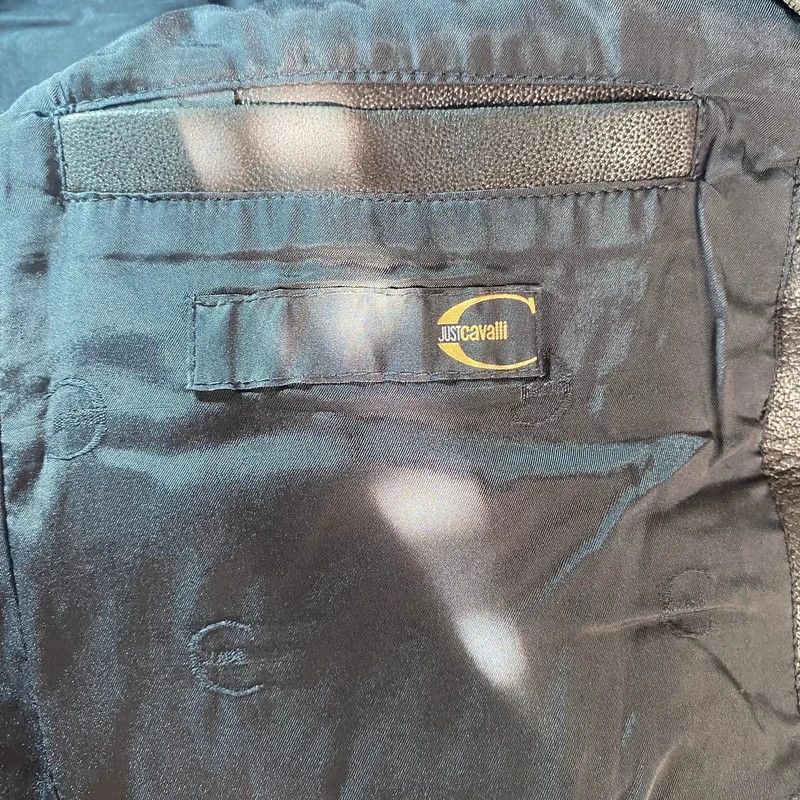 Roberto Cavalli LEATHER BIKER JACKET Size US XXL / EU 58 / 5 - 8 Thumbnail