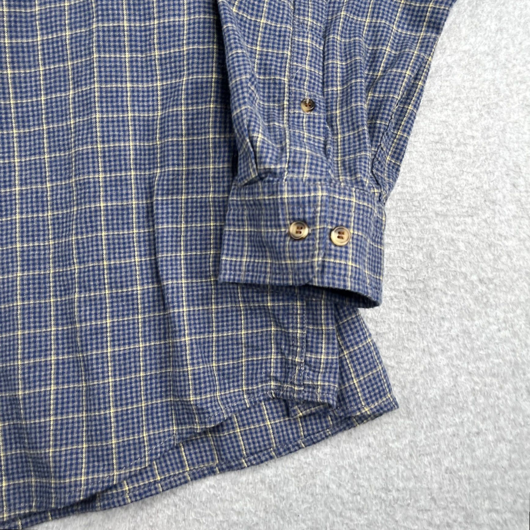 Banana Republic Banana Republic Untucked Fit Shirt 2XL Navy Blue Check Button Up Long Sleeve Men Size US XXL / EU 58 / 5 - 2 Thumbnail