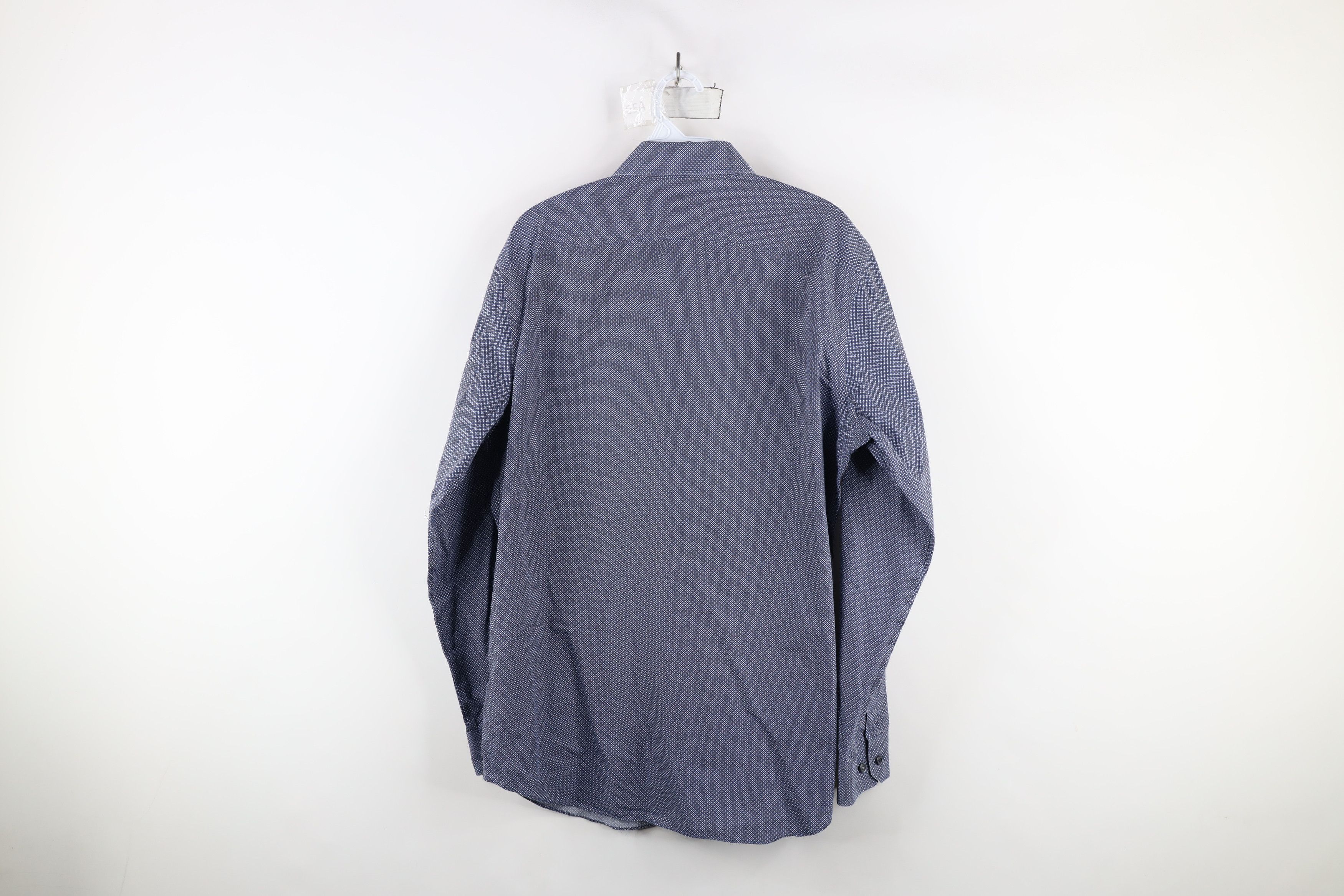 Banana Republic × Vintage Banana Republic Fit Non Iron Polka Dot Button Shirt Blue Size US M / EU 48-50 / 2 - 12 Thumbnail